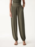 OGLmove Sandwashed Modal Ultra-Soft High Rise Balloon Pants with Pockets