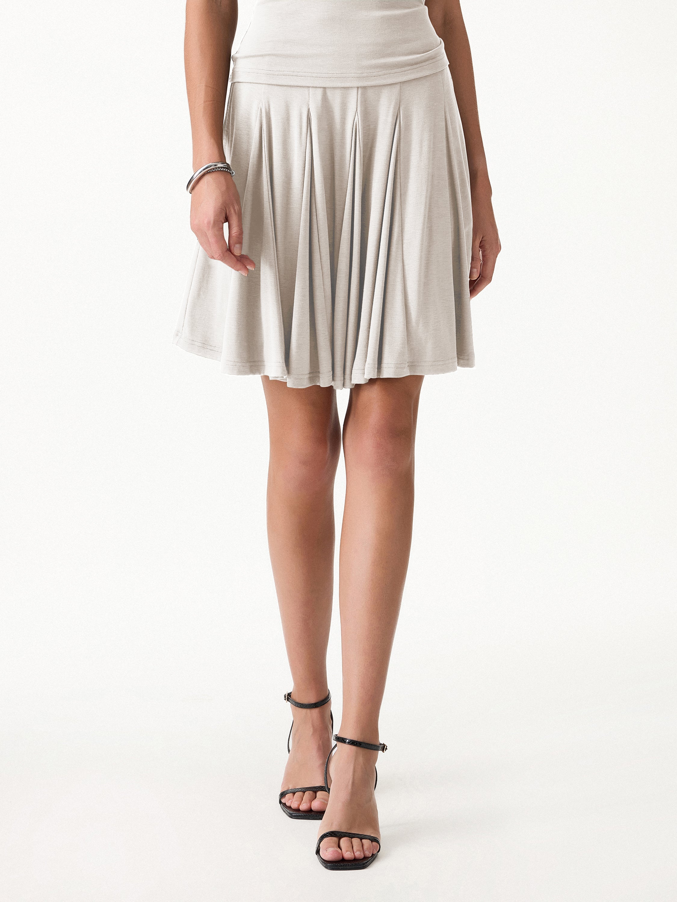 OGLmove CoolTouch Godet Hem Knee-Length Flare Skirt