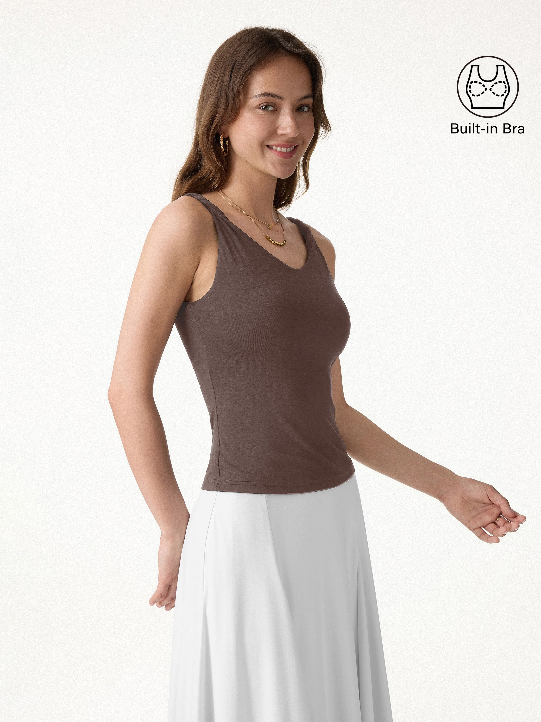 OGLmove Women's CoolTouch Twisted Strap V-Neck Bra Tank