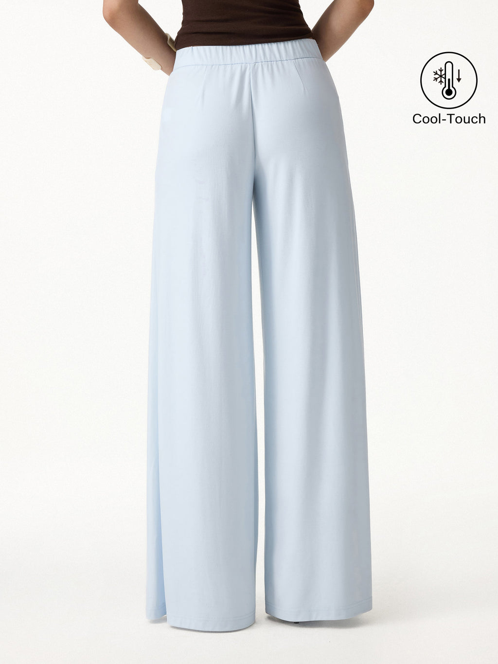 OGLmove Cool-Touch Ponte Mid Rise Wide Leg Pants with Pockets