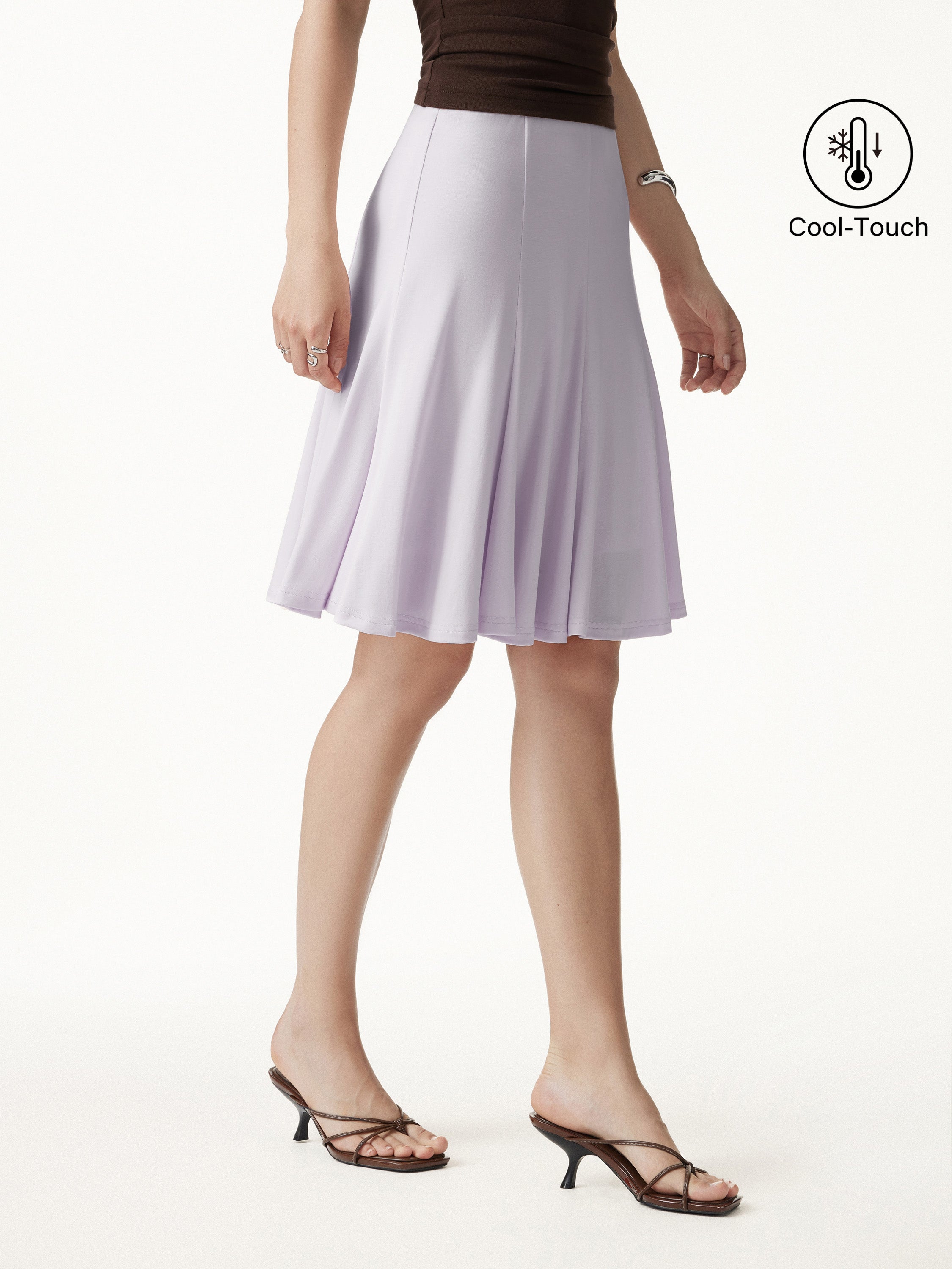 OGLmove Lyocell Mermaid Hem Knee-Length Skirt