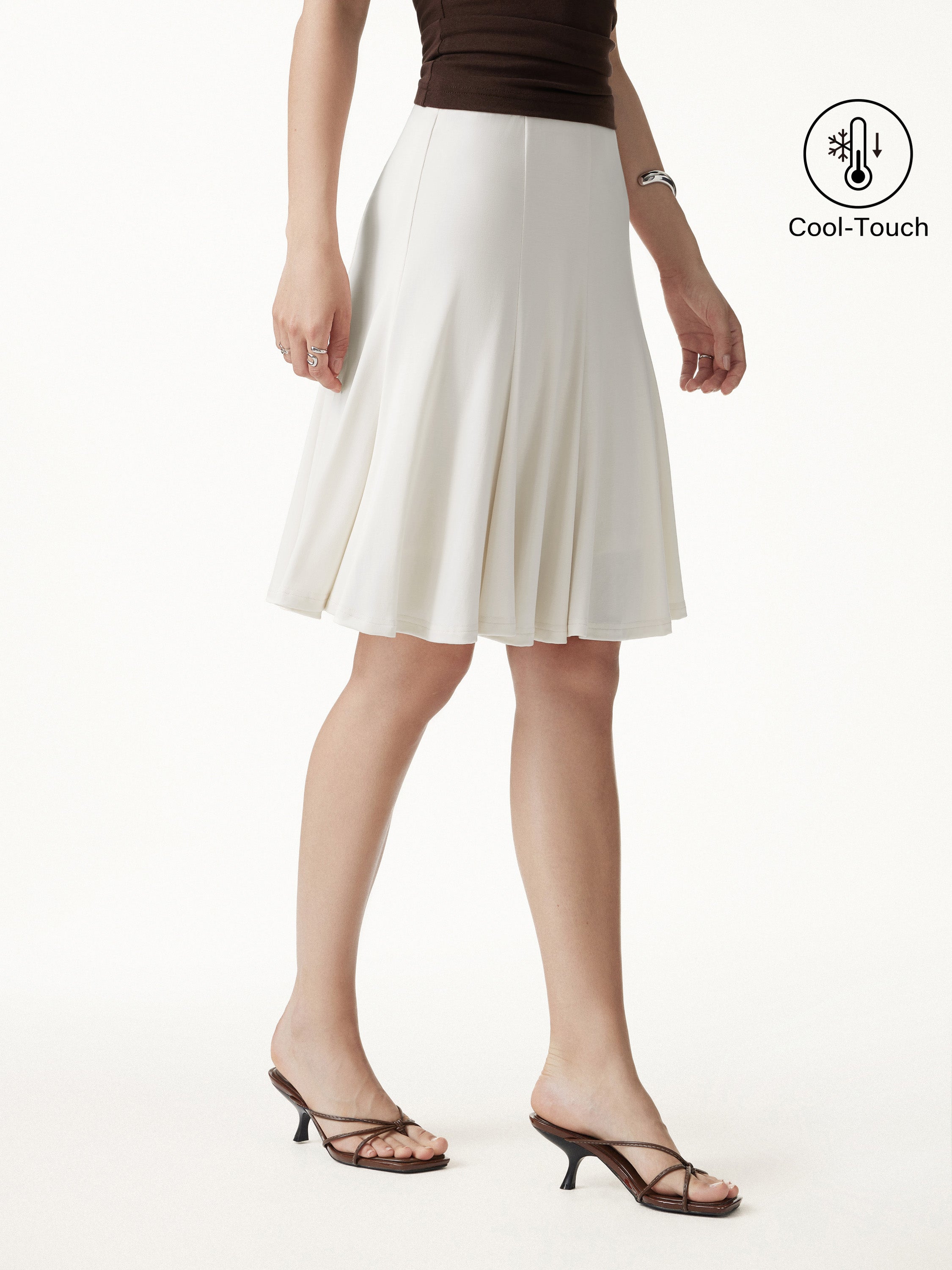 OGLmove Women's Lyocell Mermaid Hem Knee-Length Skirt