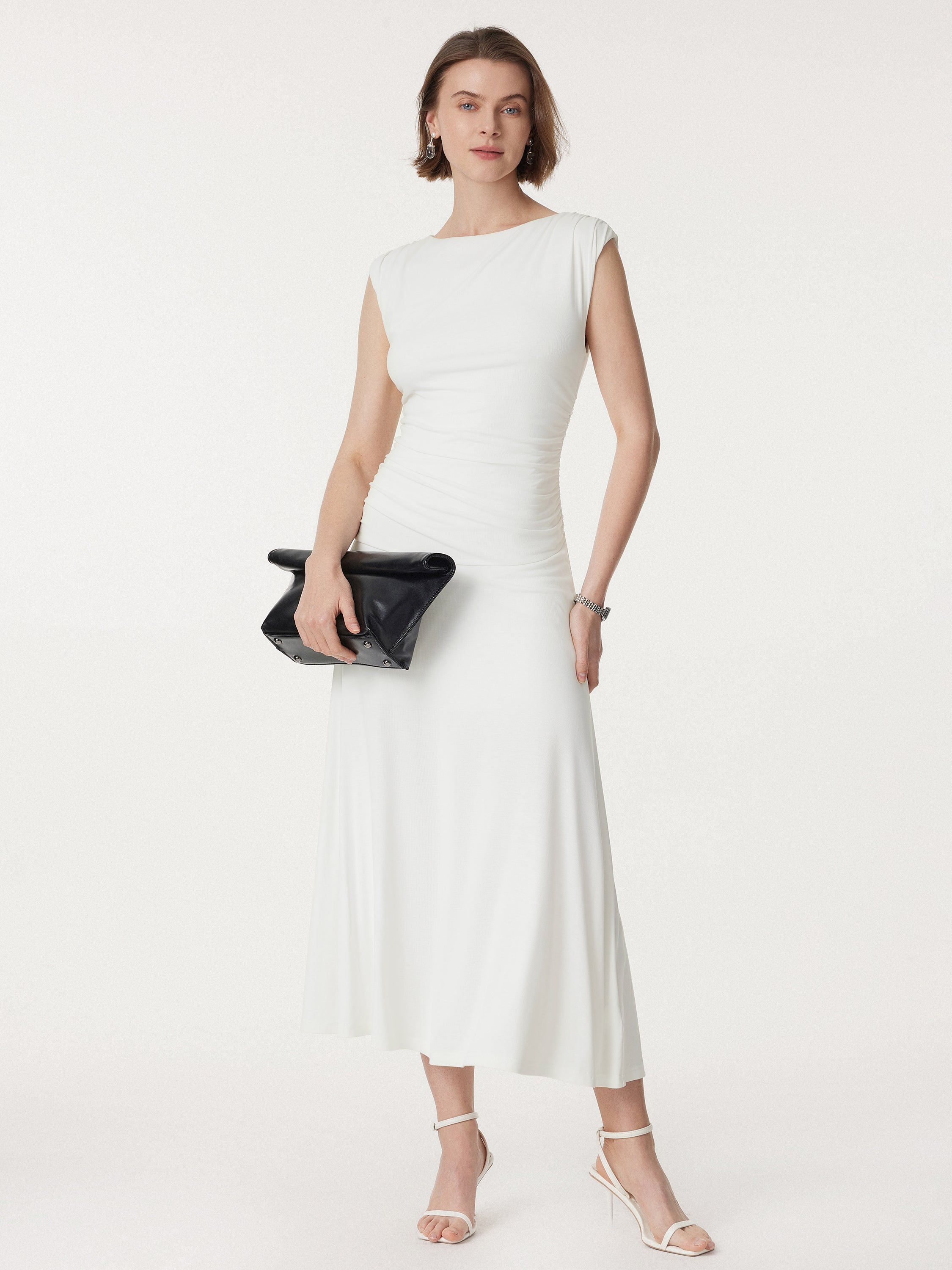 OGLmove Breezy Side Ruched Maxi Dress
