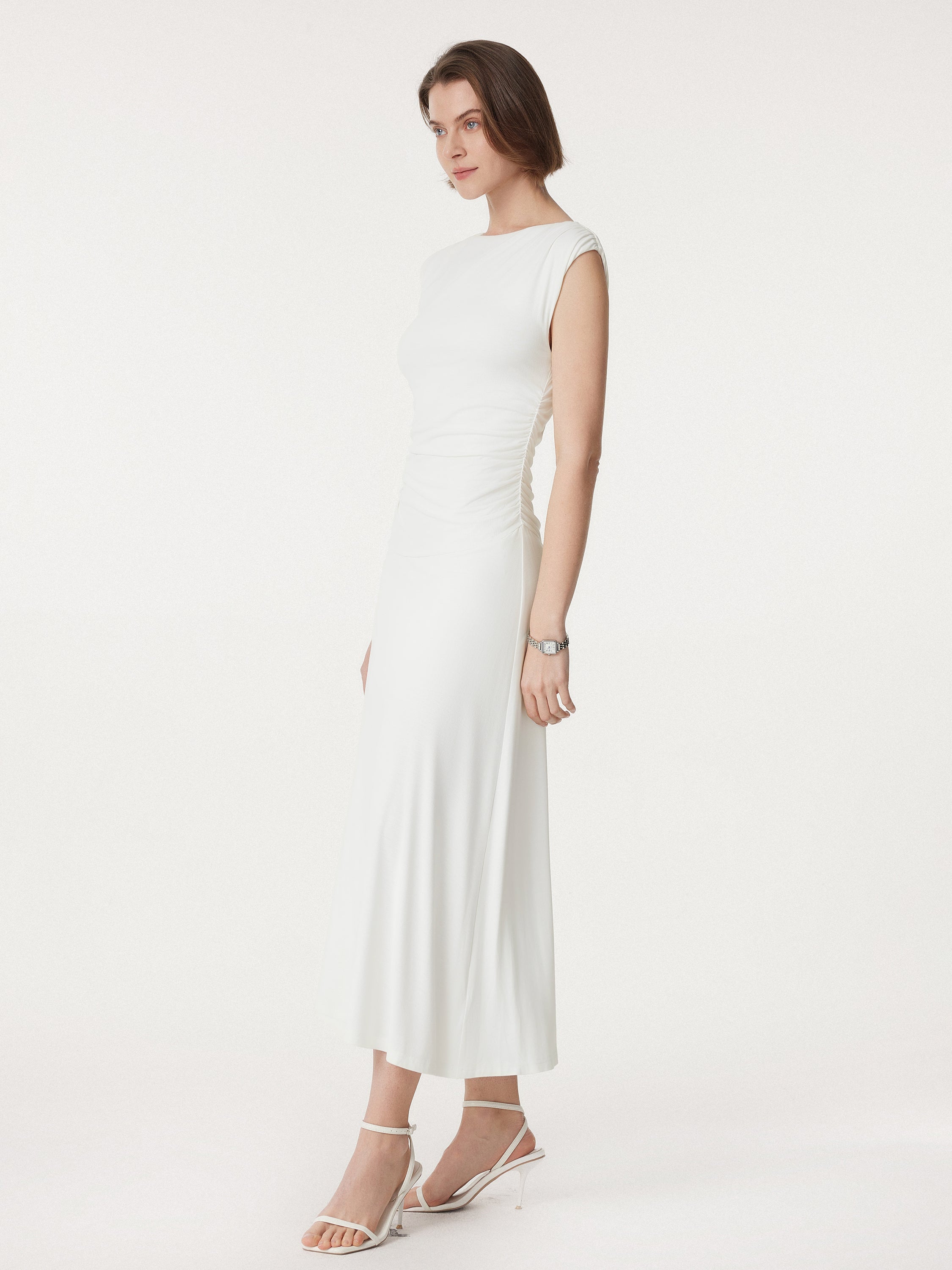 OGLmove Breezy Side Ruched Maxi Dress