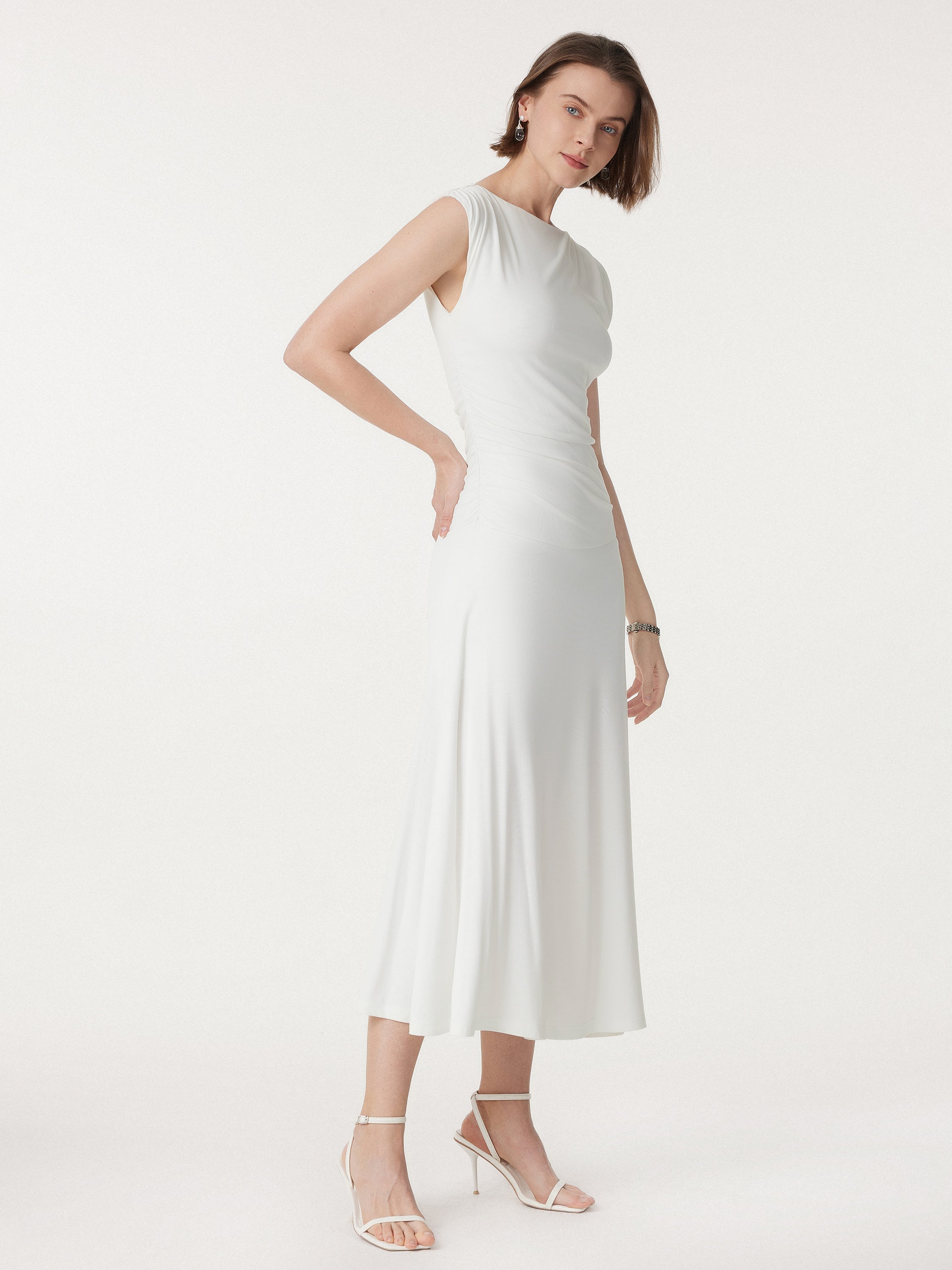 OGLmove Breezy Side Ruched Maxi Dress