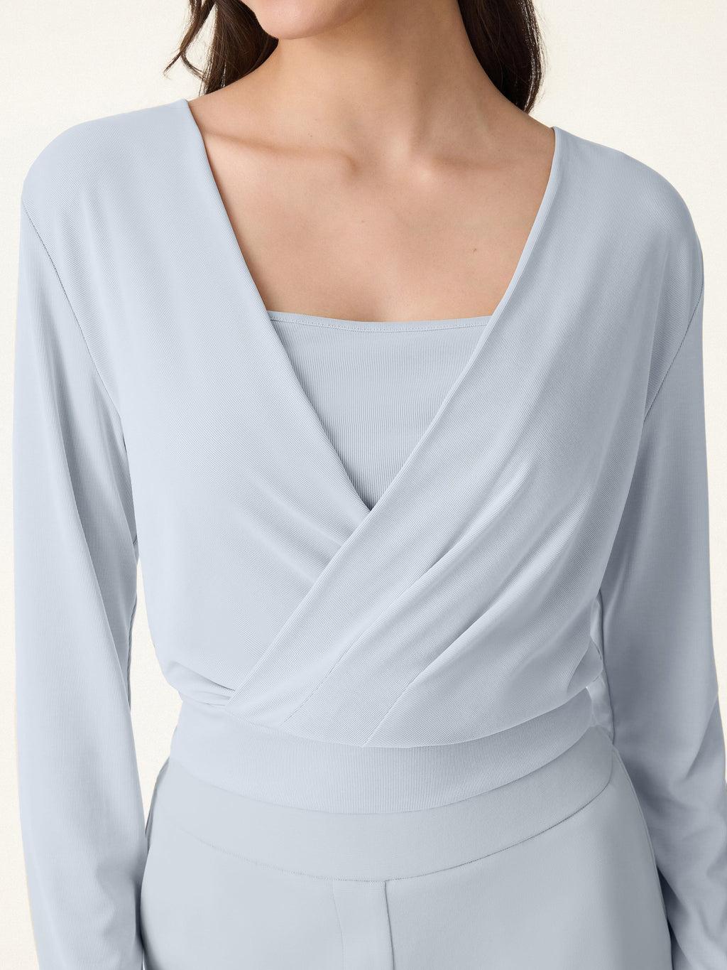OGLmove Sandwashed Modal 2-in-1 Wrap Bra Top
