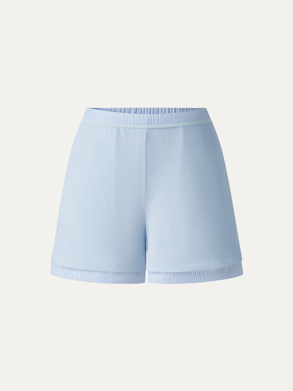 OGLmove Striped Poplin High-Rise A-Line Shorts with Pockets
