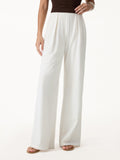 OGLmove Airy Stretch Linen Wide Flare Pant with Pockets