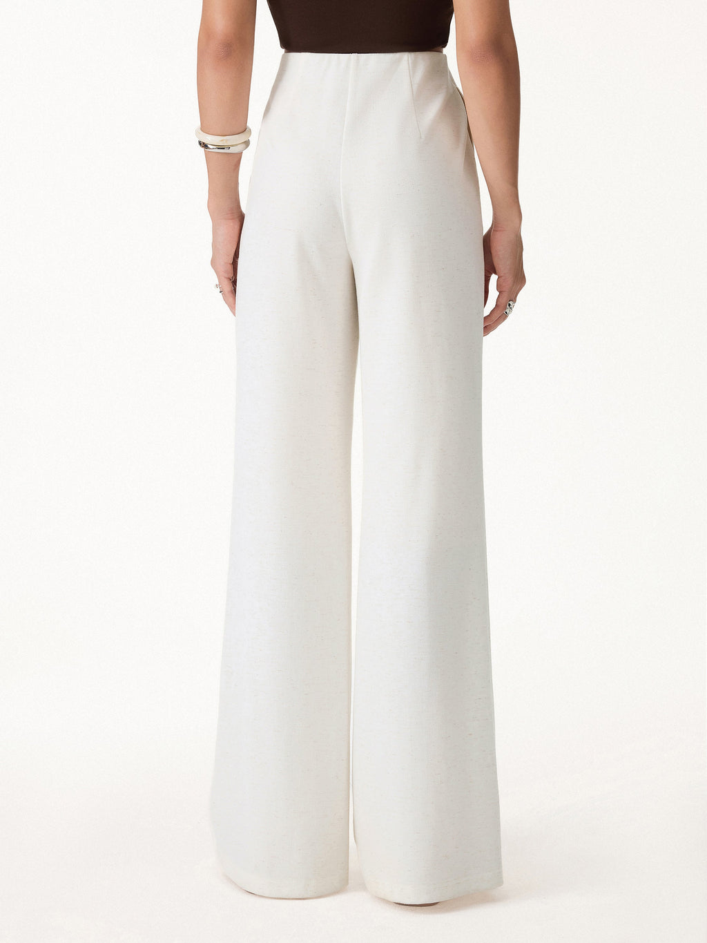OGLmove Airy Stretch Linen Wide Flare Pant with Pockets