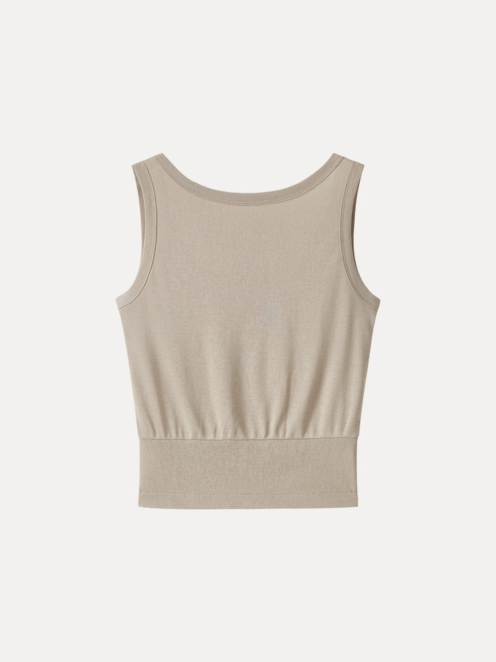 OGLmove Cotton-Linen Blend Reversible Boatneck Low Back Top