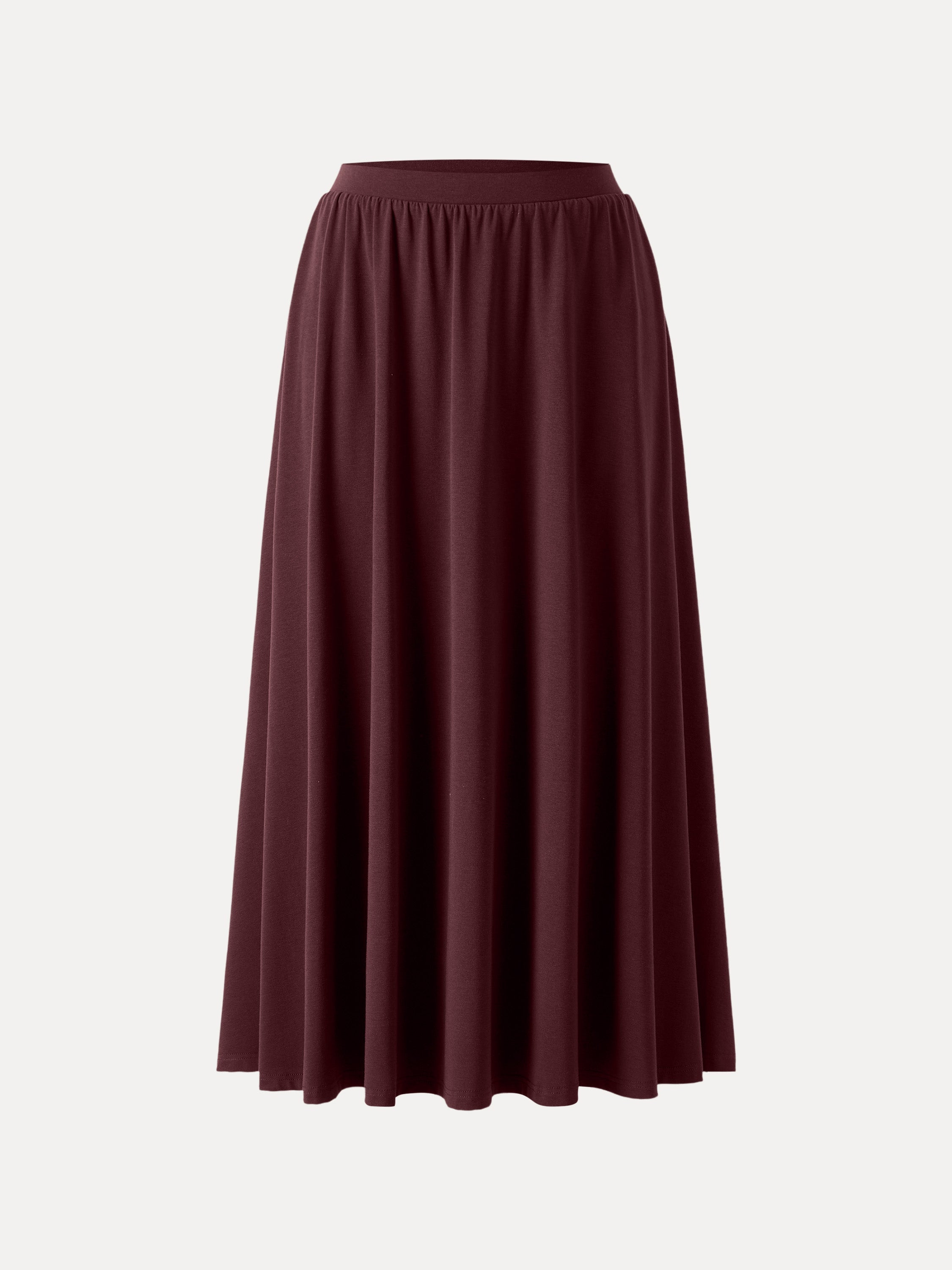 OGLmove Stretch Cotton Maxi Umbrella Skirt with Pockets