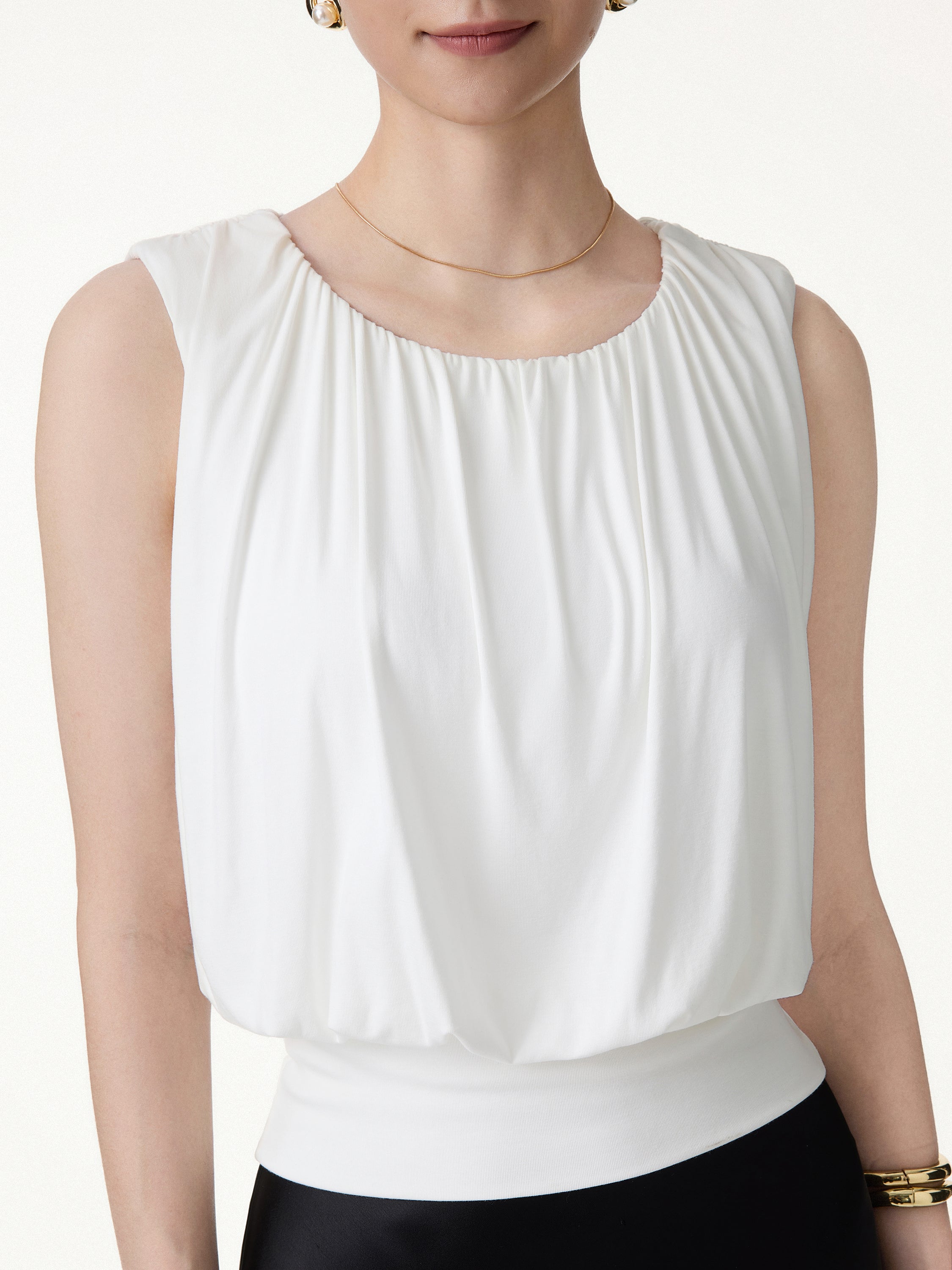 OGLmove Women's Gathered Sleeveless Bra Top