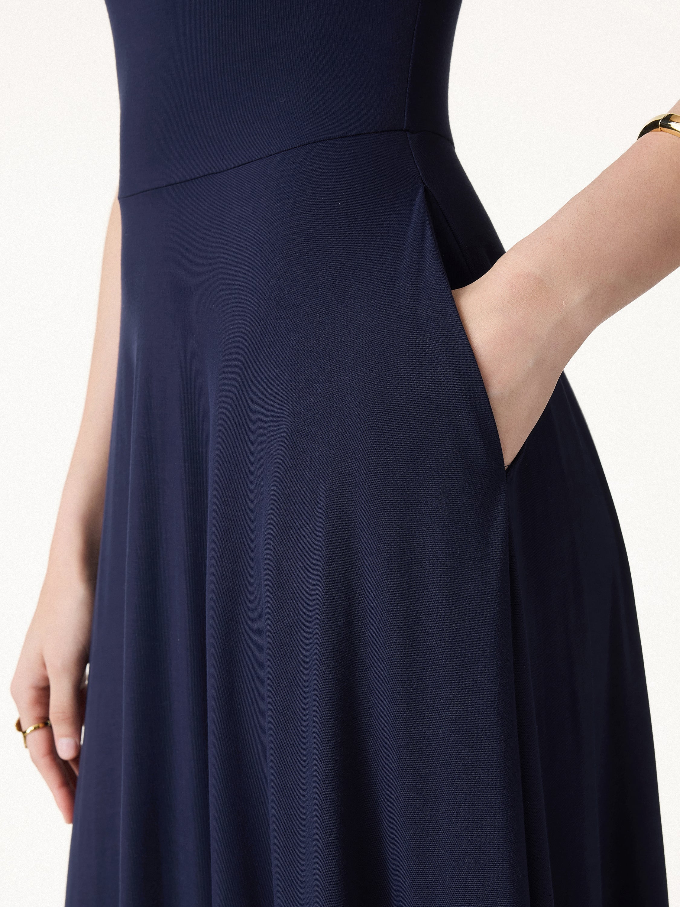 OGLmove Eco-SKinKiss Compressive Padding Midi Bra Dress with Pockets
