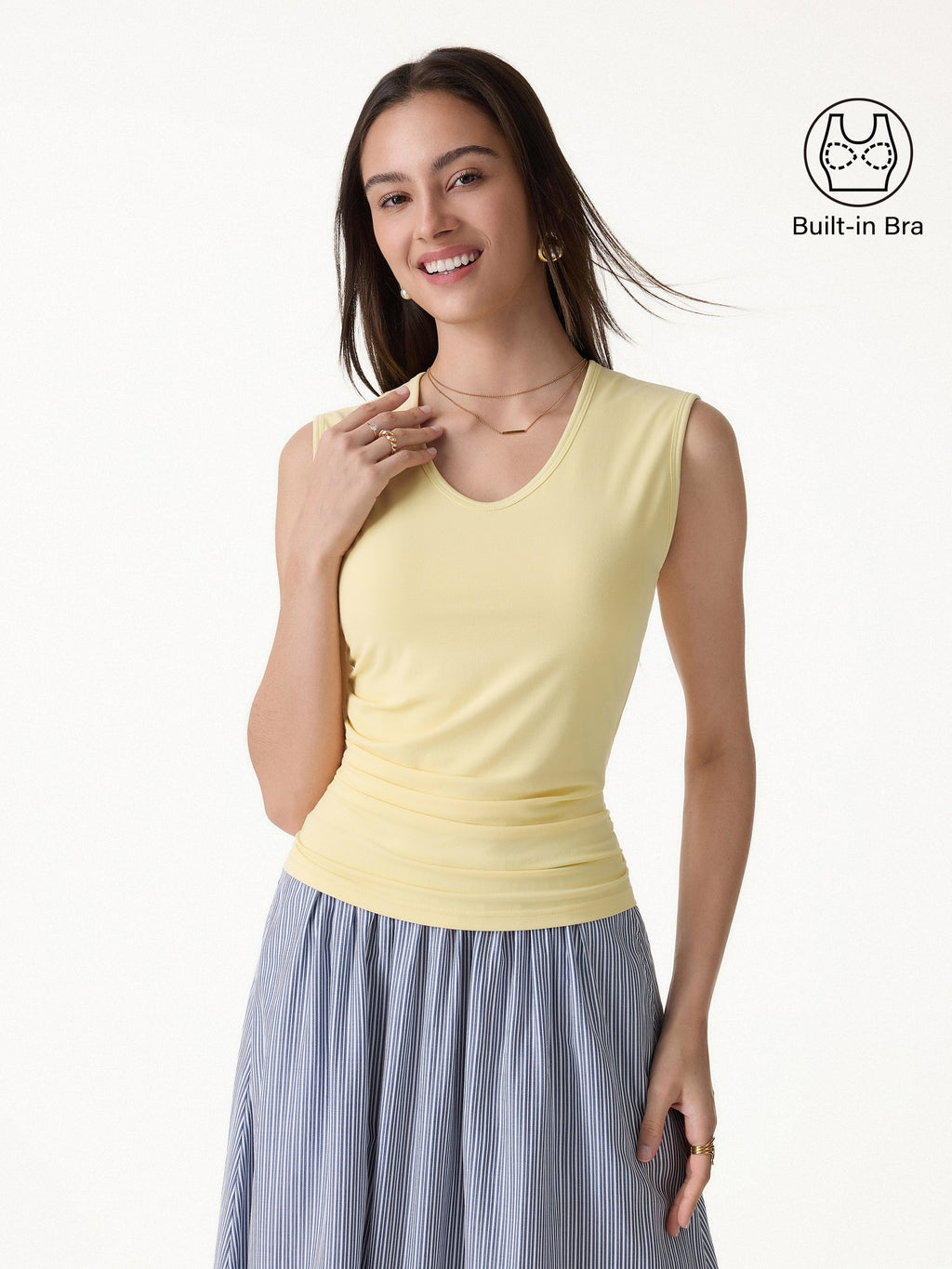 OGLmove U-Neck Tucked Sleeveless Bra Top