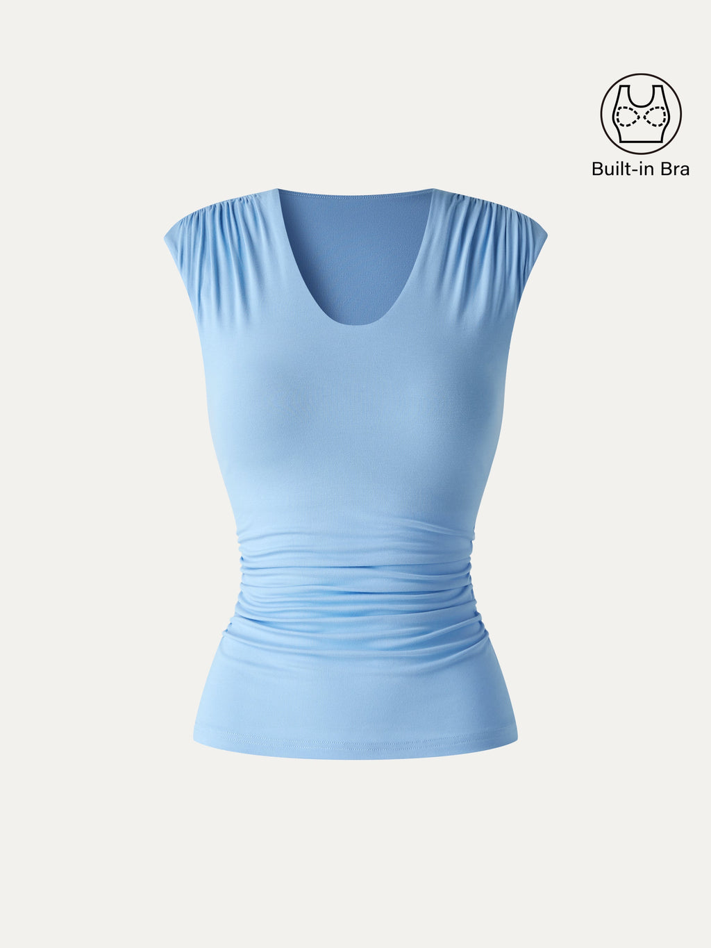 OGLmove SkinKiss Scoop Neck Gathered Bra Top