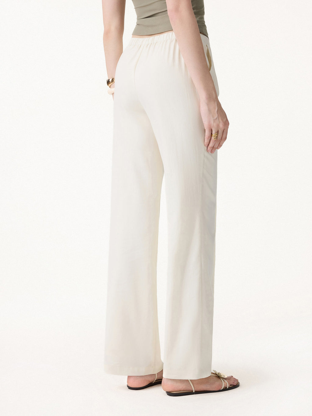 OGLmove Lyocell-Linen Pintuck Wide Leg Vacay Pant