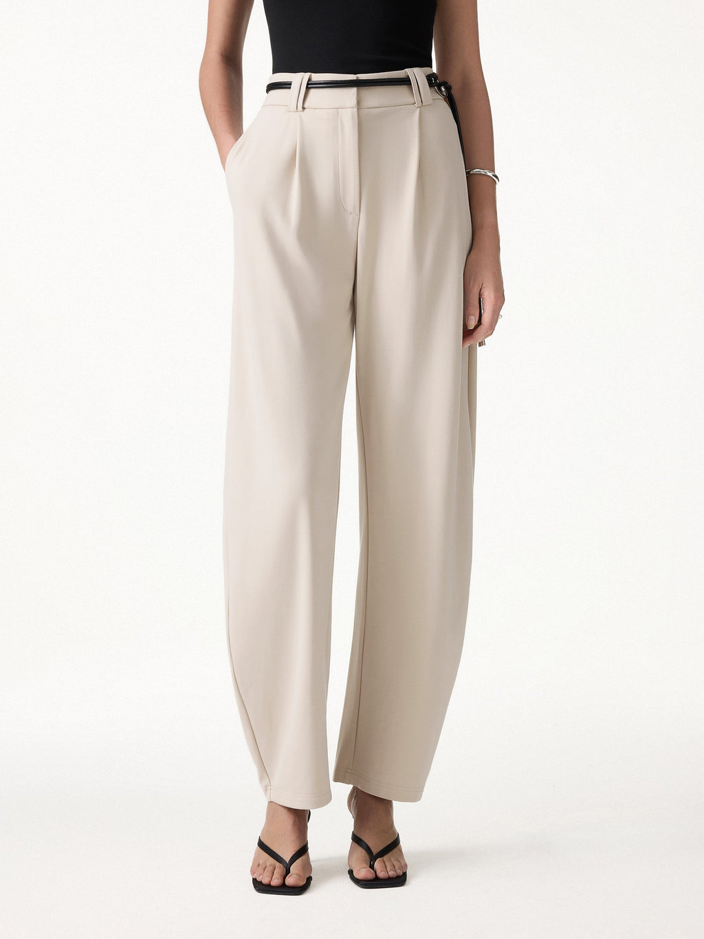 OGLmove CoolTouch Stretch Ponte High Rise Cropped Barrel Pants