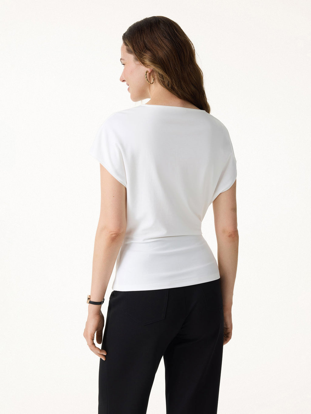 OGLmove Cooling Ponte Relaxed Round Neck Tucked Top