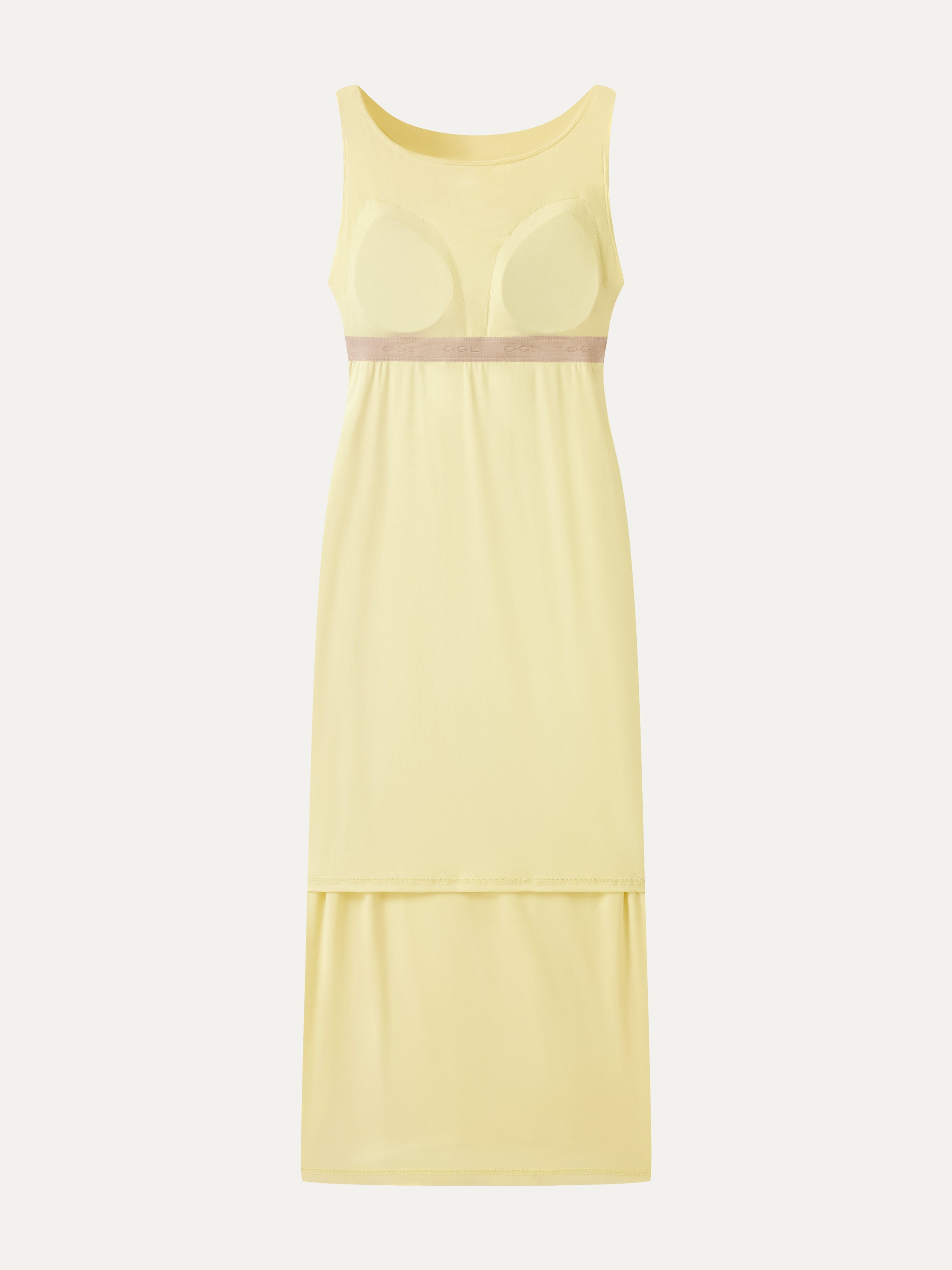 OGLmove Women's Boatneck Ruched Midi Bra Dress