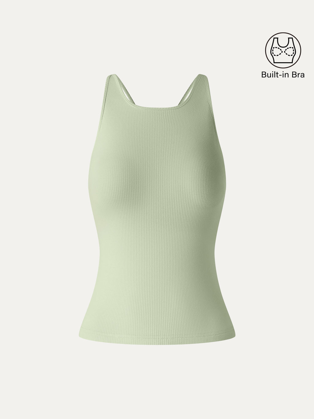 OGLmove Women's CoolTouch Ribbed Racer Back Bra Tank