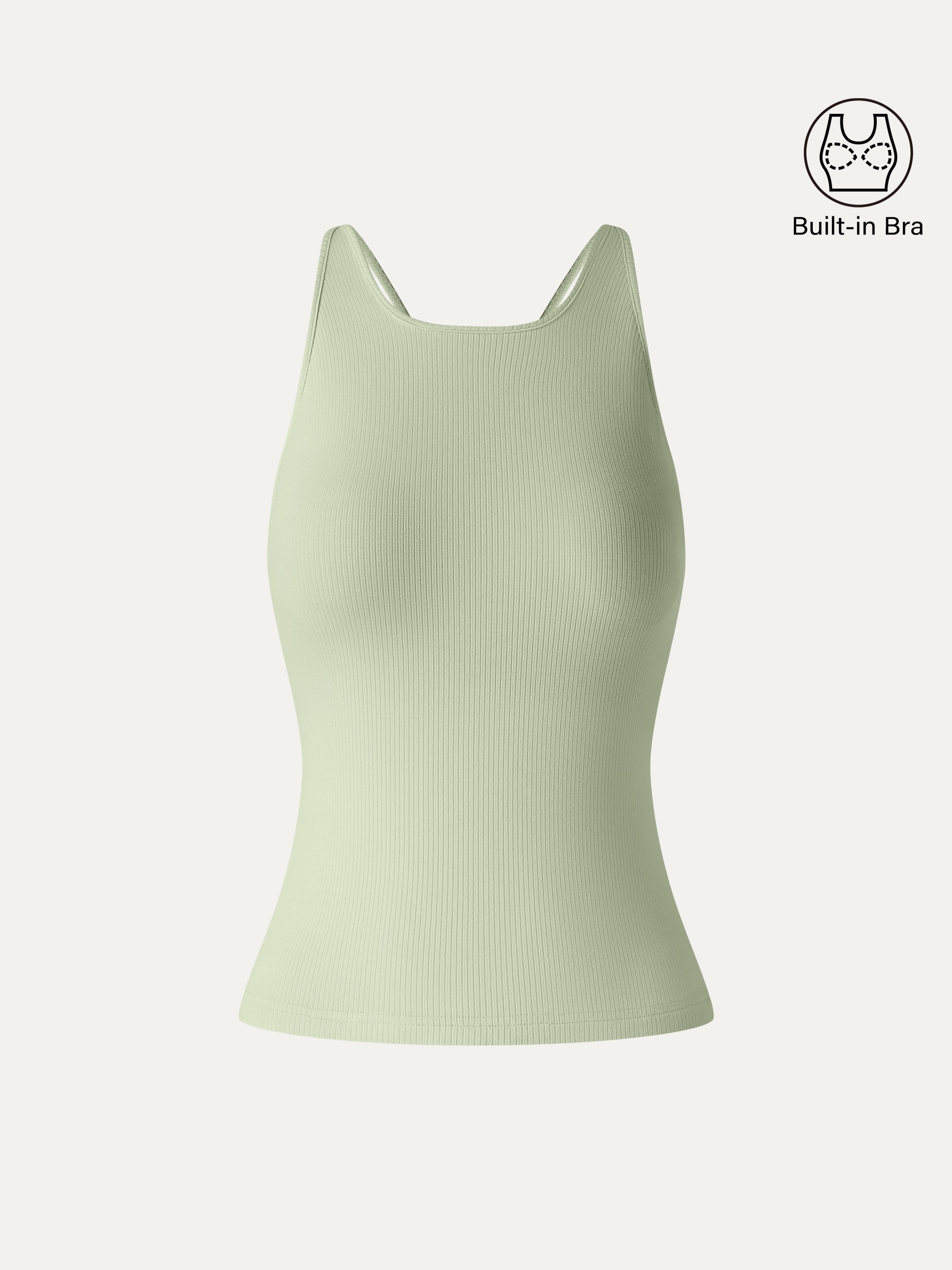 OGLmove Women's CoolTouch Ribbed Racer Back Bra Tank