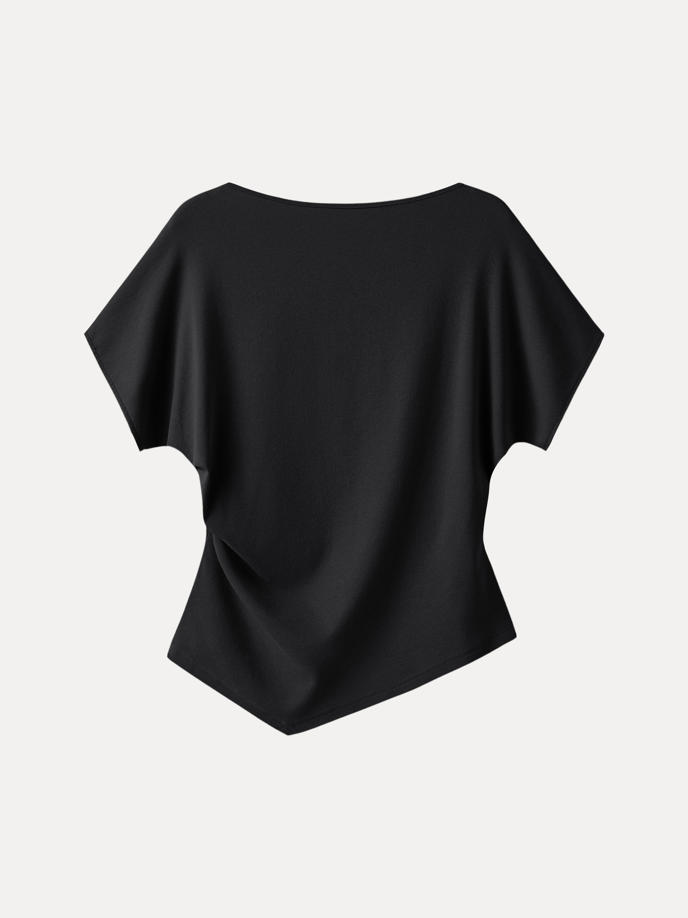 OGLmove Cotton Lyocell Boatneck Angled Summer Tee