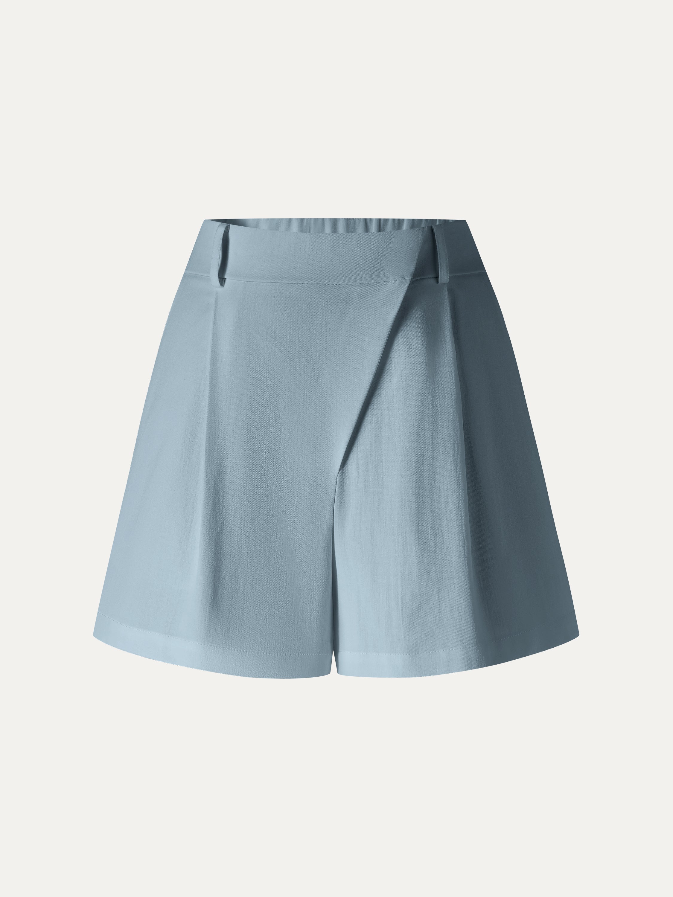OGLmove Linen-Like High-Rise A-Line Shorts with Pockets