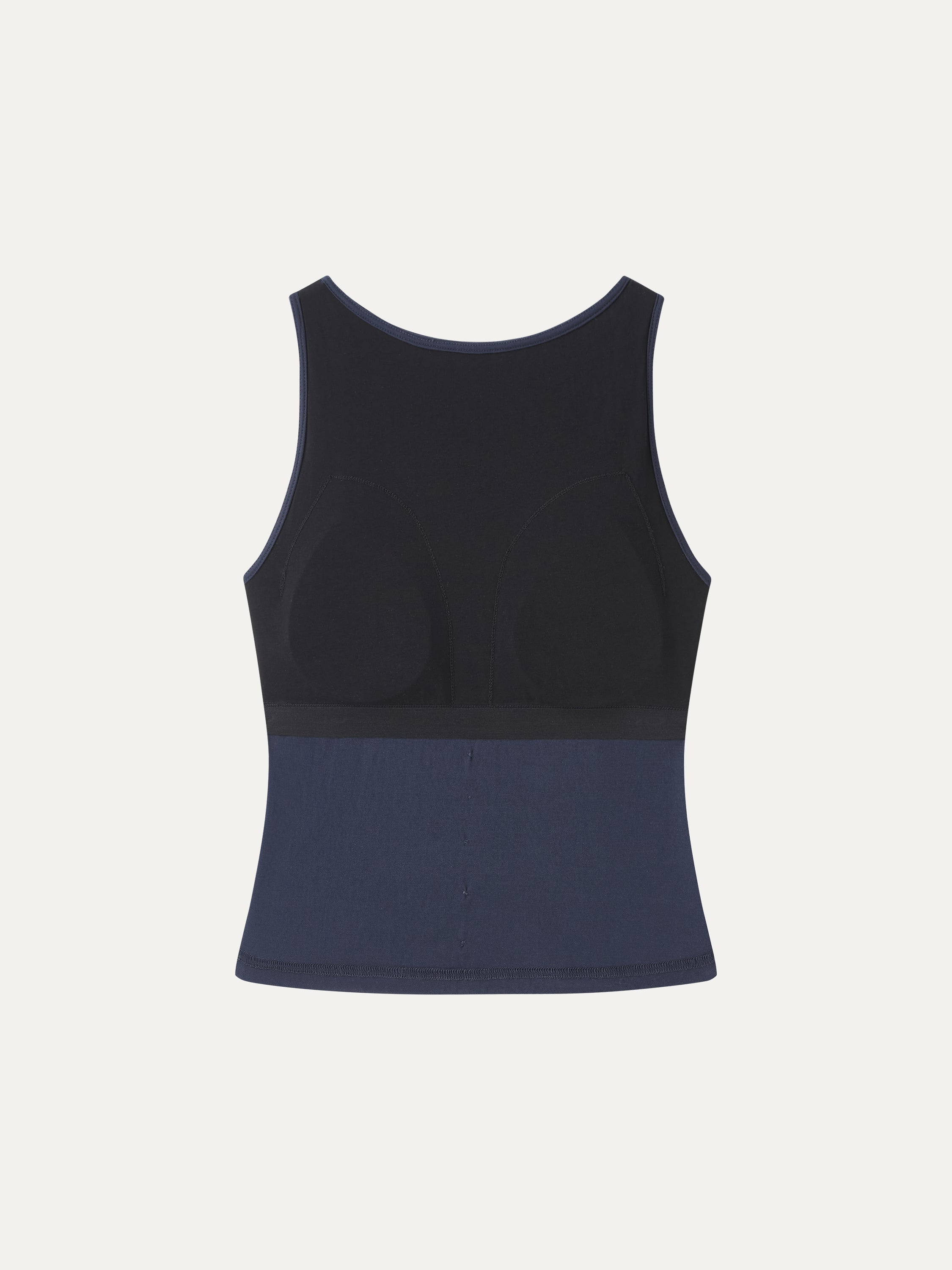 OGLmove Cotton-Linen Boatneck Cropped Bra Top