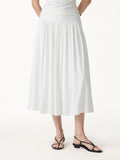 OGLmove SkinKiss Mid Rise Gathered Midi Skirt with Pockets