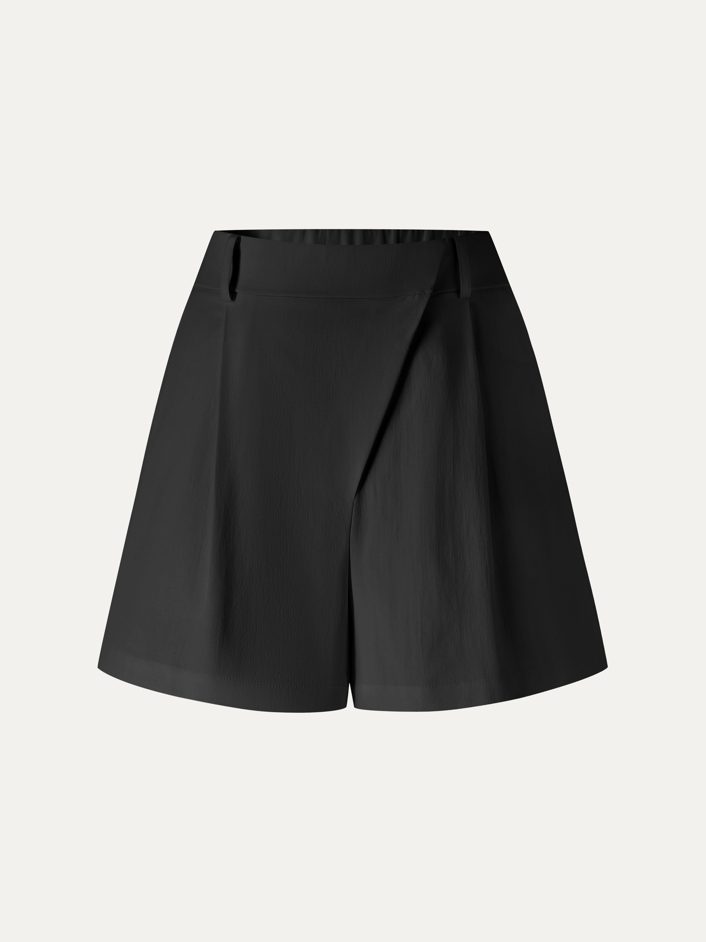 OGLmove Linen-Like High-Rise A-Line Shorts with Pockets