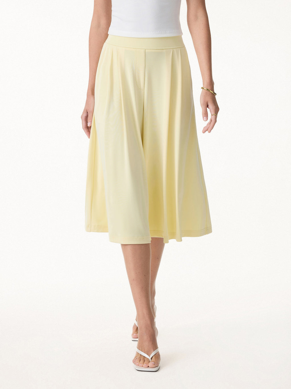OGLmove Sandwashed Super Flowy Cropped Palazzo Leg Pant with Pockets