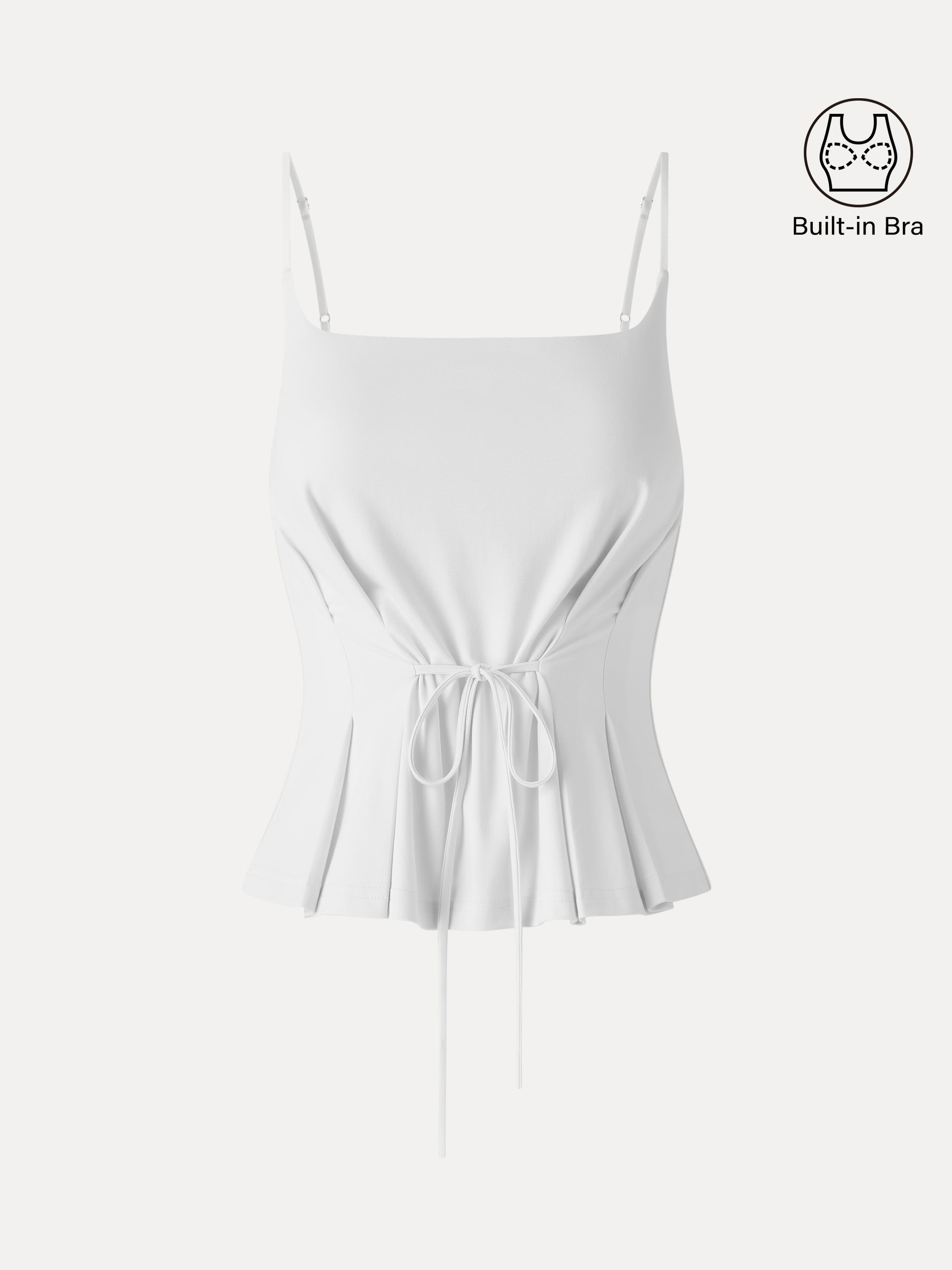 OGLmove Women's Ponte Pleated Spaghetti Brami
