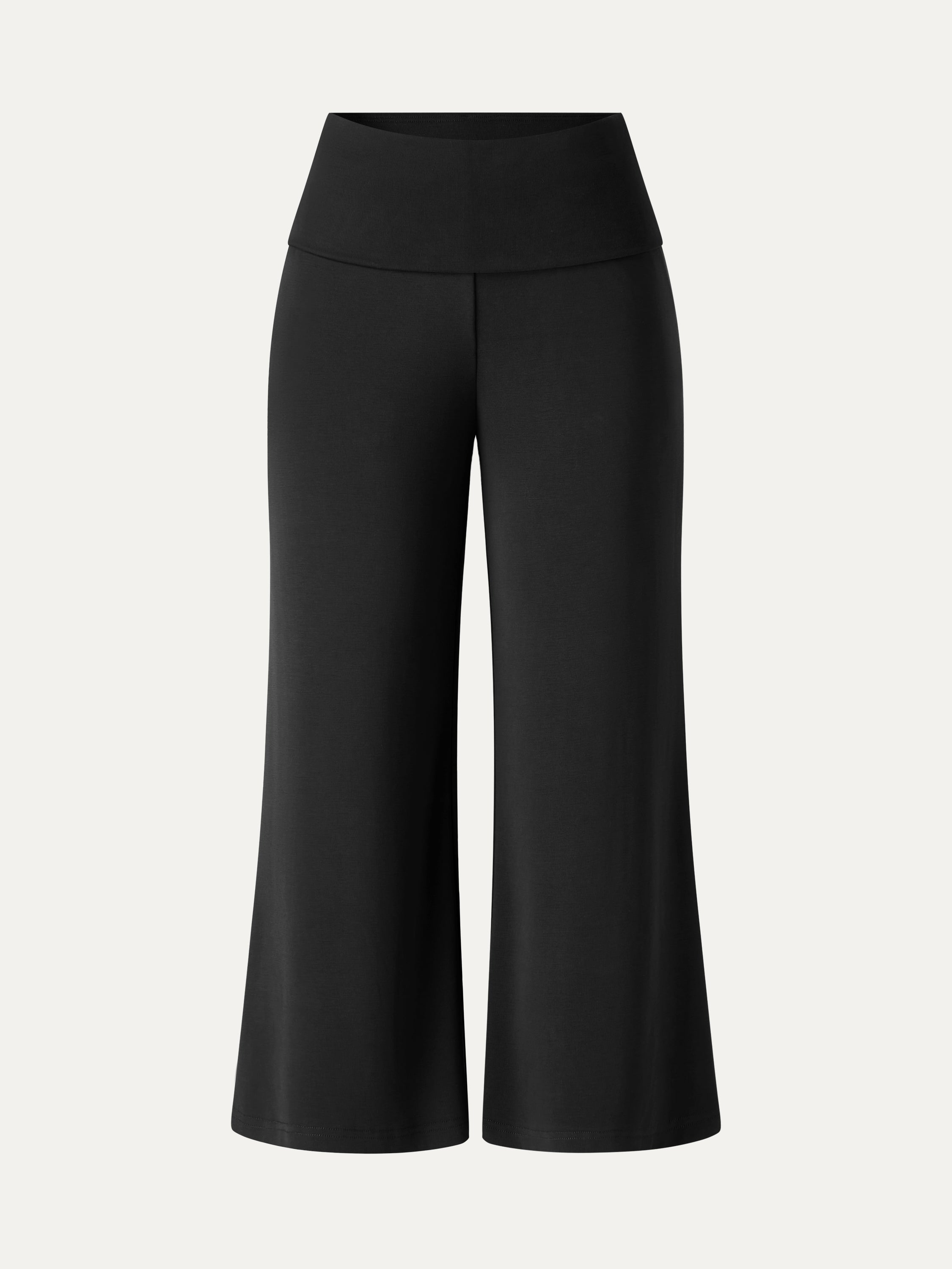 OGLmove Sandwashed Modal Fold-Down Waist Flared Leg Pants