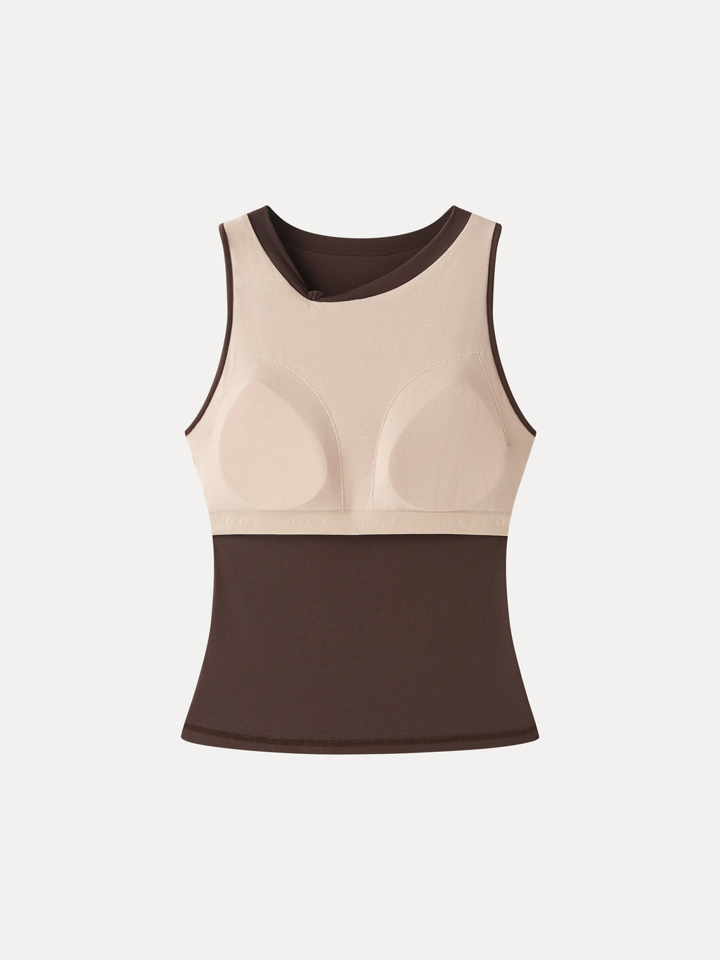 OGLmove Women's Milky Smooth Round Neck Sleeveless Top with Bow