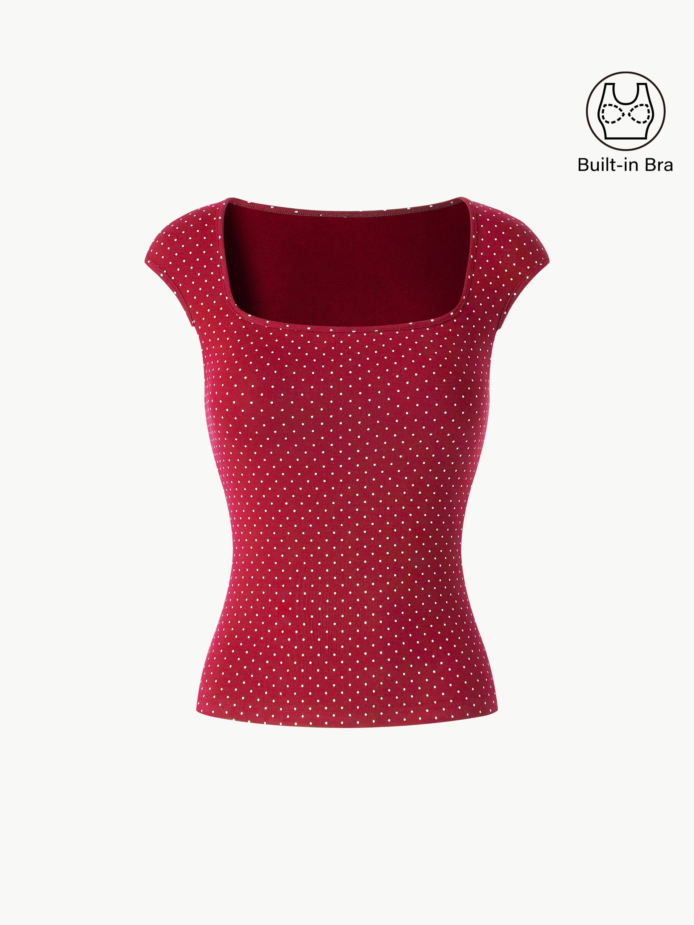 OGLmove Polka Dots Square Neck Bra Top