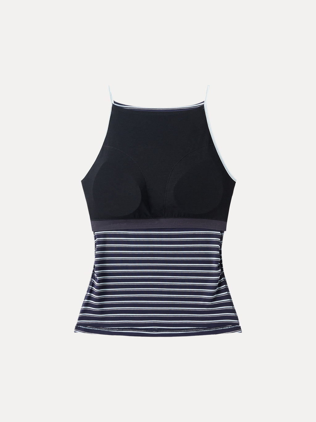 OGLmove Women's Striped Side Ruched Spaghetti Strap Bra Tank