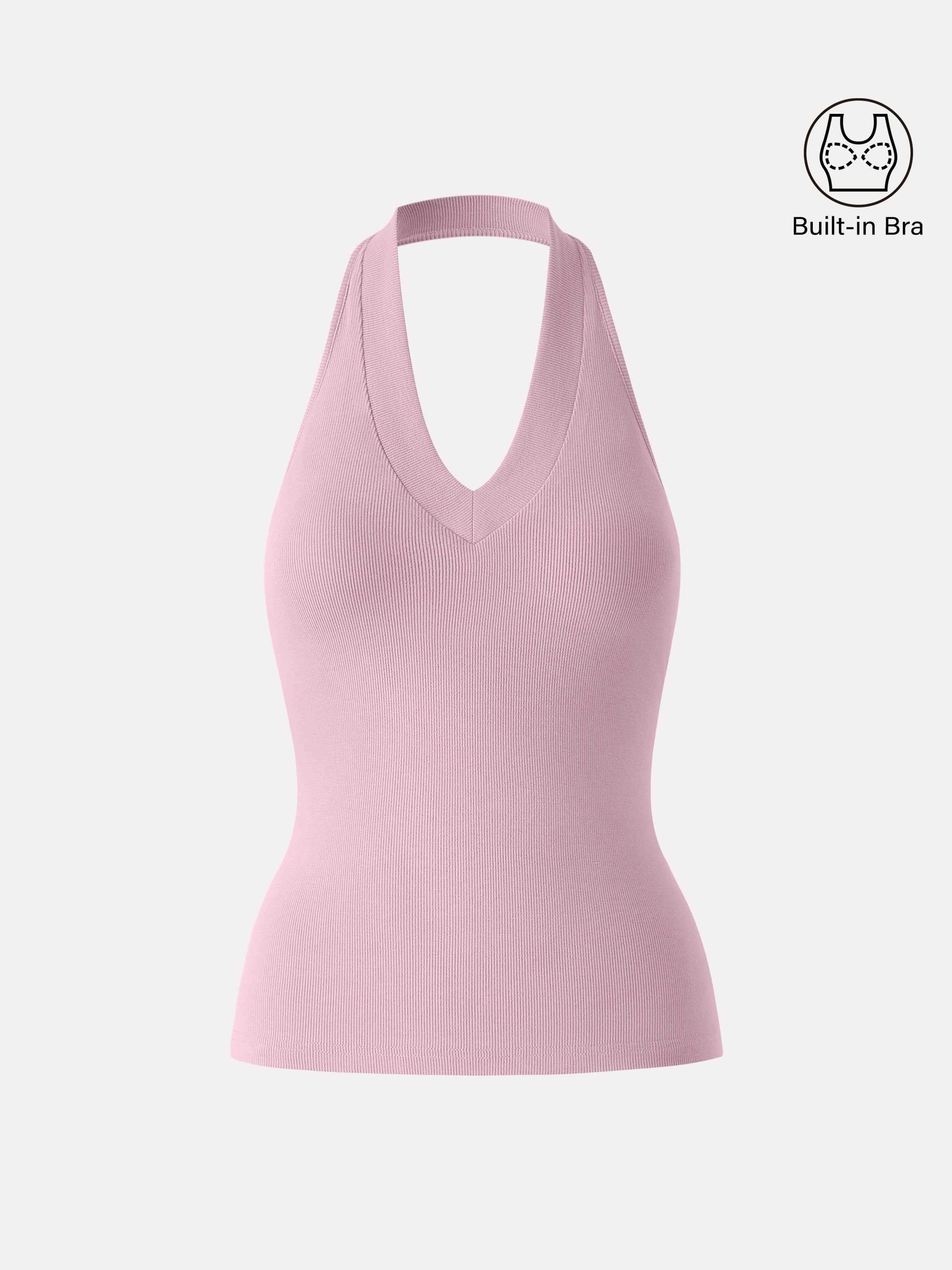 OGLmove Plantive Halter Neck Open Back Bra Tank