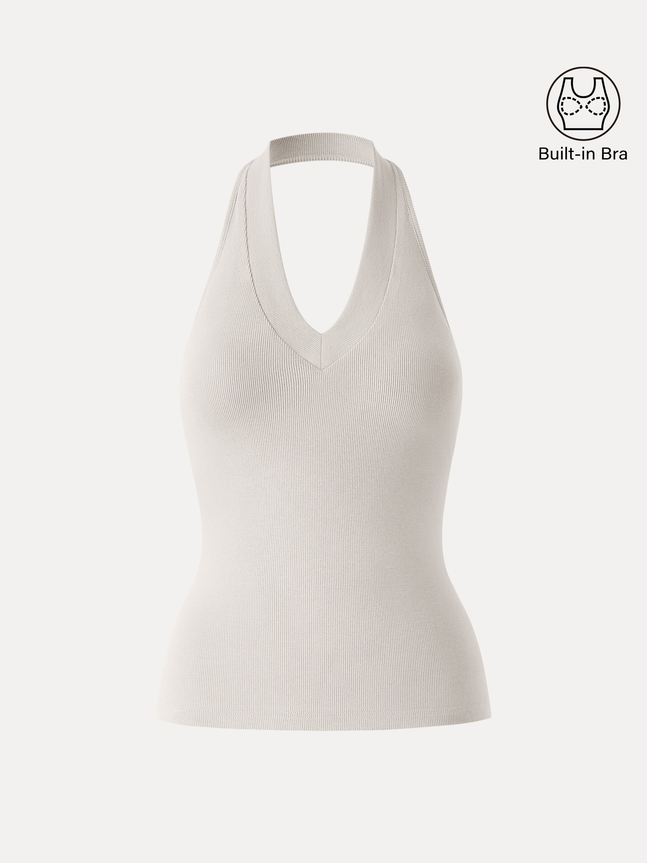 OGLmove Plantive Halter Neck Open Back Bra Tank