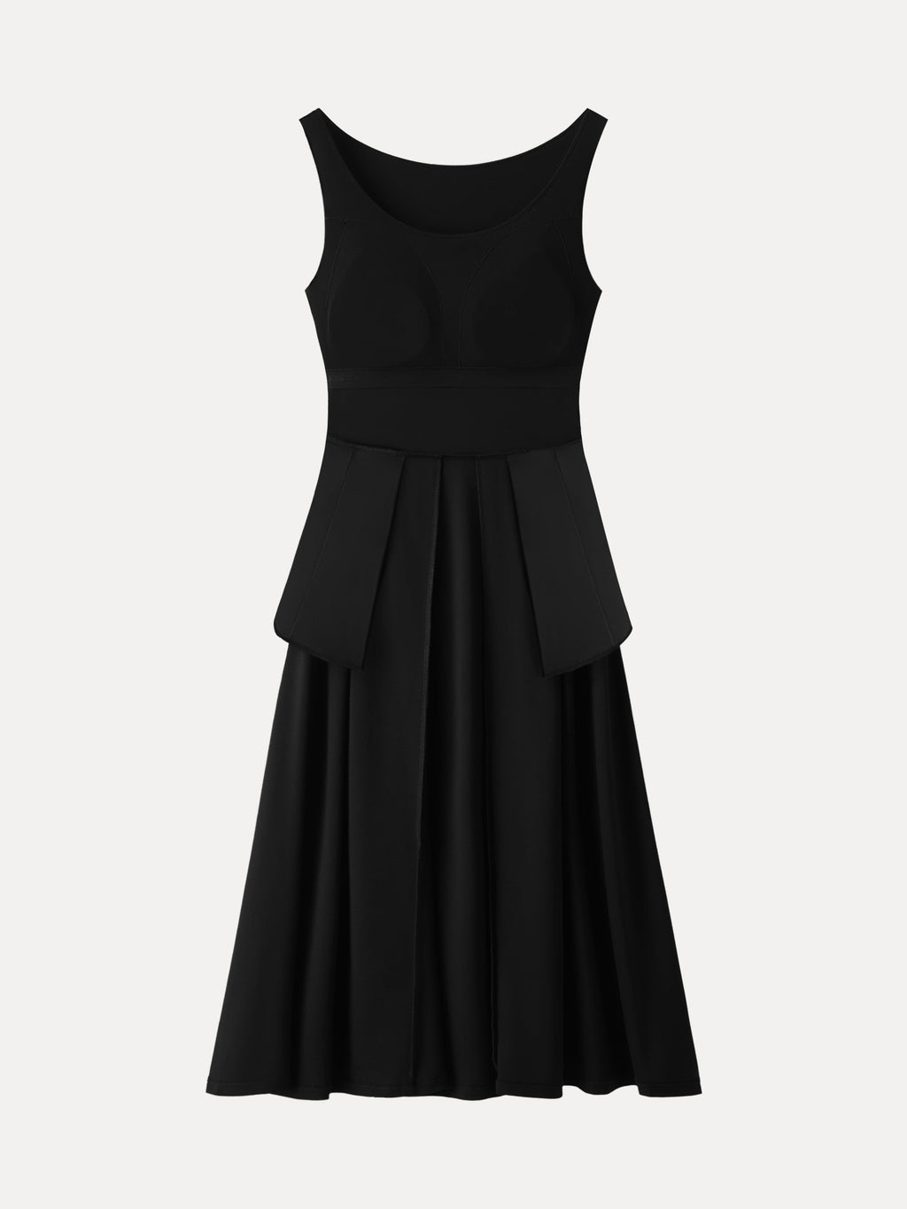 OGLmove Women's Scoop Neck Midi Bra Dress with Pockets