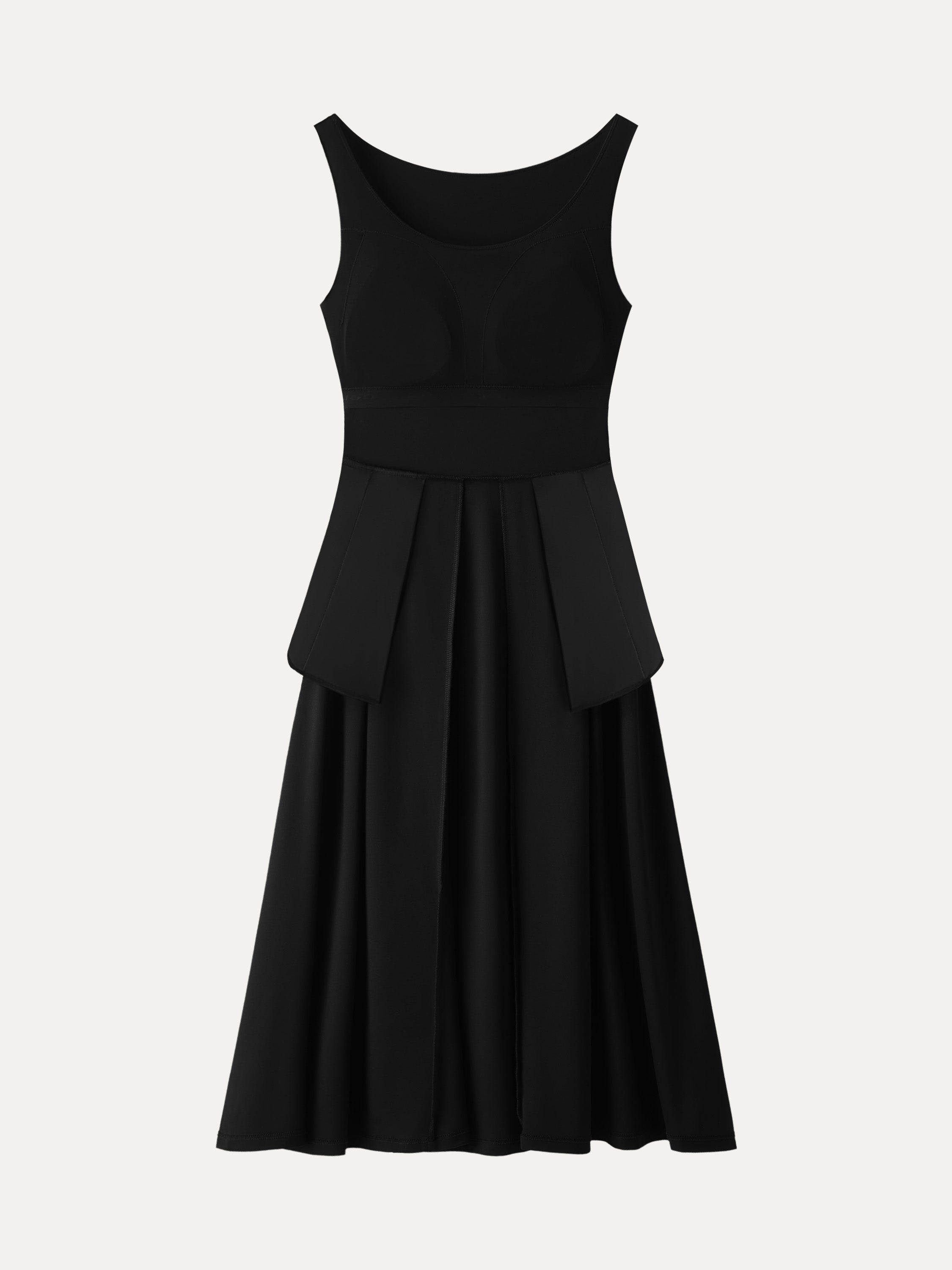 OGLmove Women's Scoop Neck Midi Bra Dress with Pockets