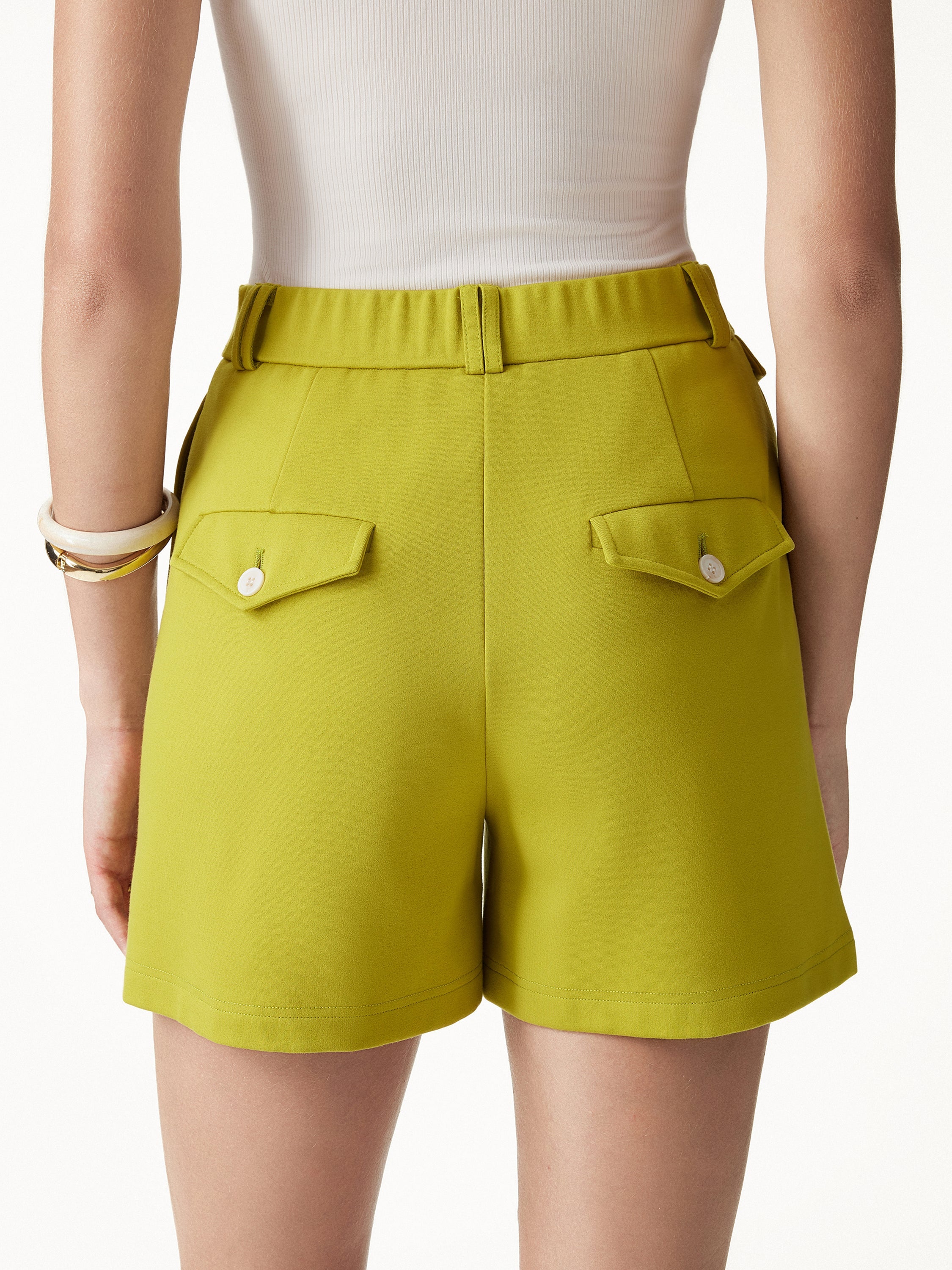 OGLmove Summer Ponte High Rise Shorts with Pockets