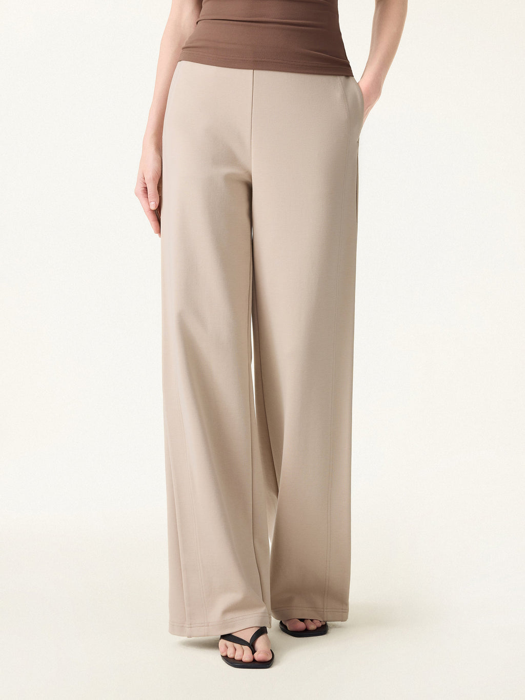 OGLmove Drapey Mid Rise Wide Leg Pull-on Pant with Pockets