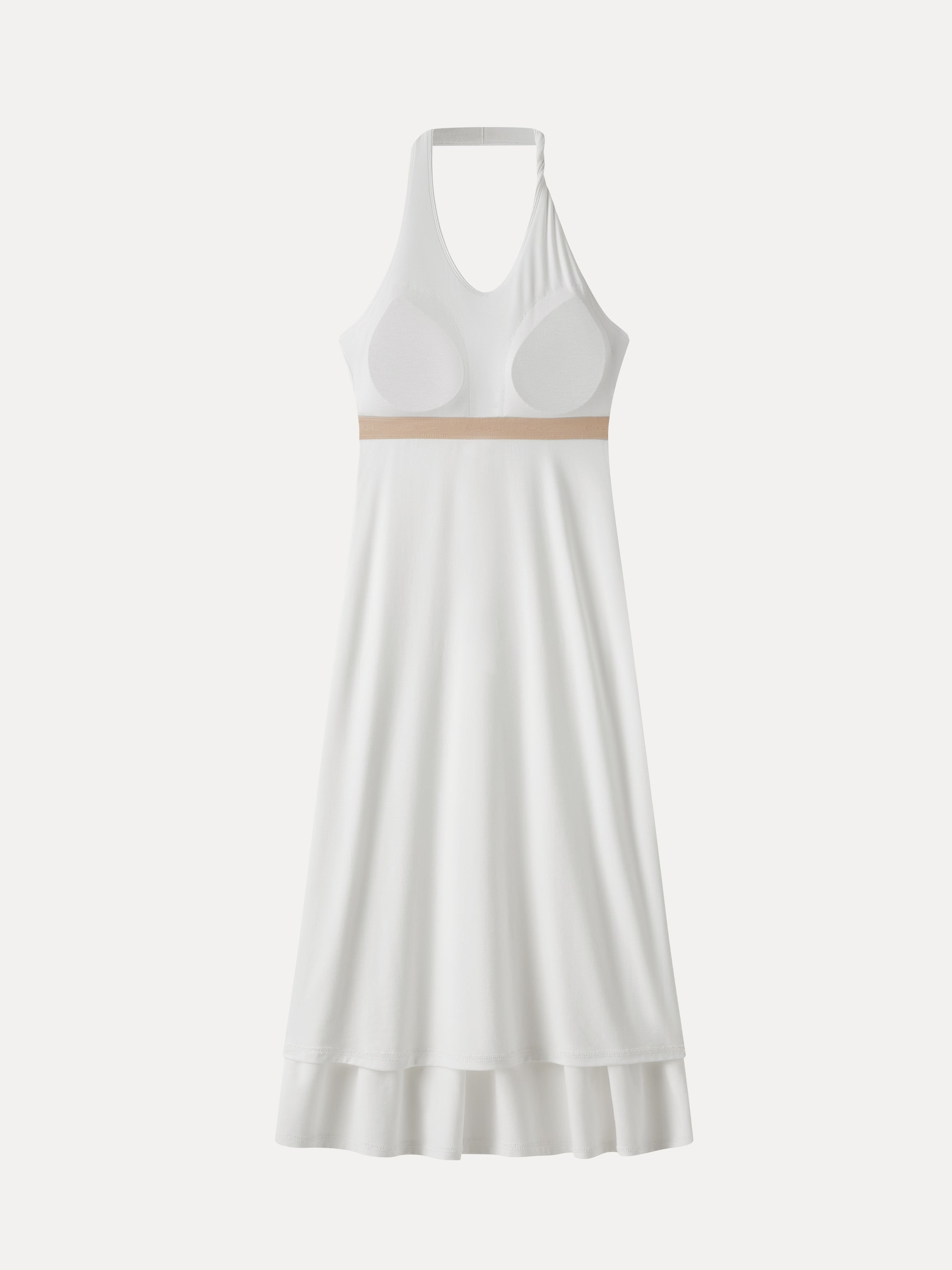 OGLmove Women's Ponte Halter Neck Open Back Bra Dress