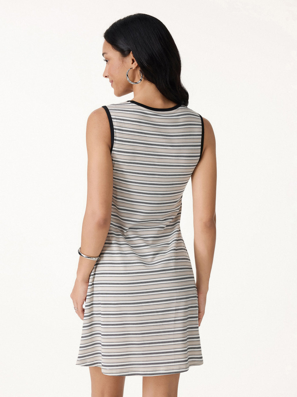 OGLmove Women's Striped Easy Mini Bra Dress