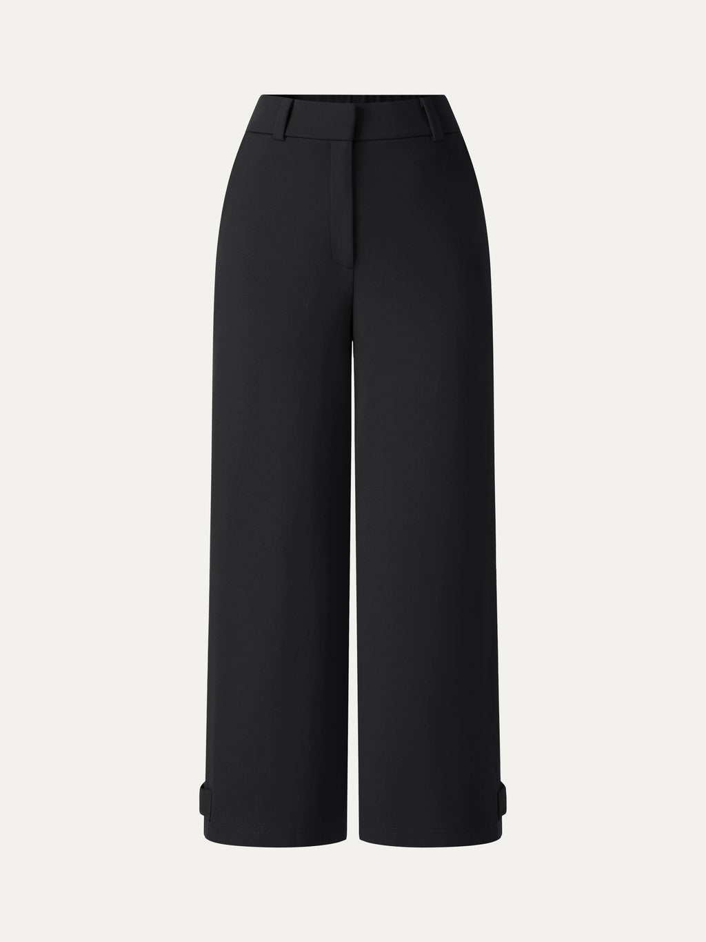 OGLmove Ponte High-Rise Cropped Wide-Leg Pants with Pockets