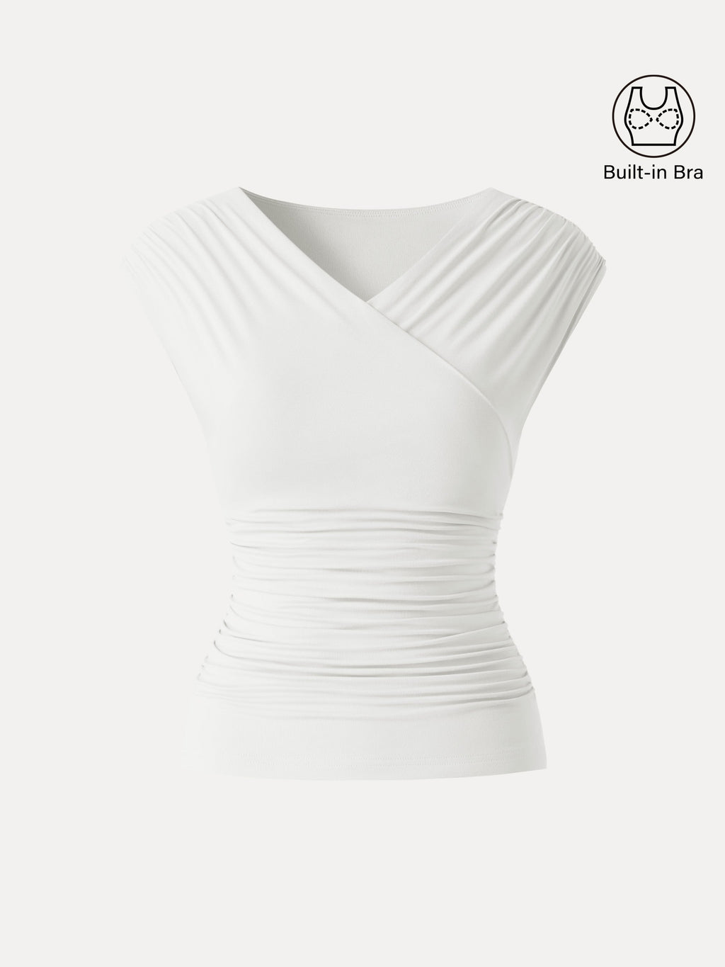 OGLmove SkinKiss Surplice V-Neck Ruching Bra Top