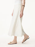OGLmove Lyocell-Linen Flared Maxi Pull-On Skirt