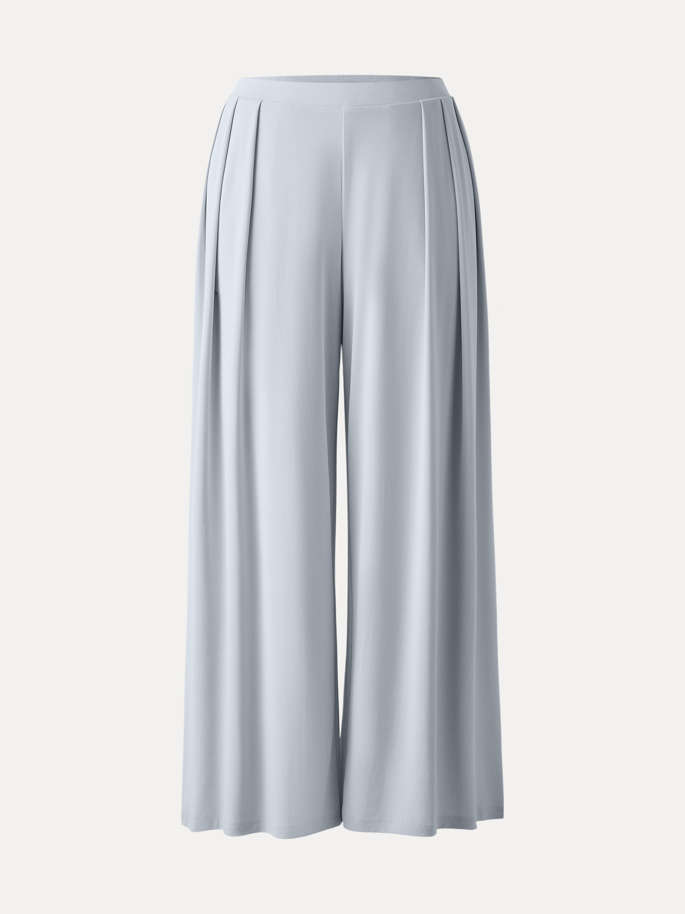 OGLmove Sandwashed Mid Rise Pleated Wide Leg Palazzo Pant with Pockets