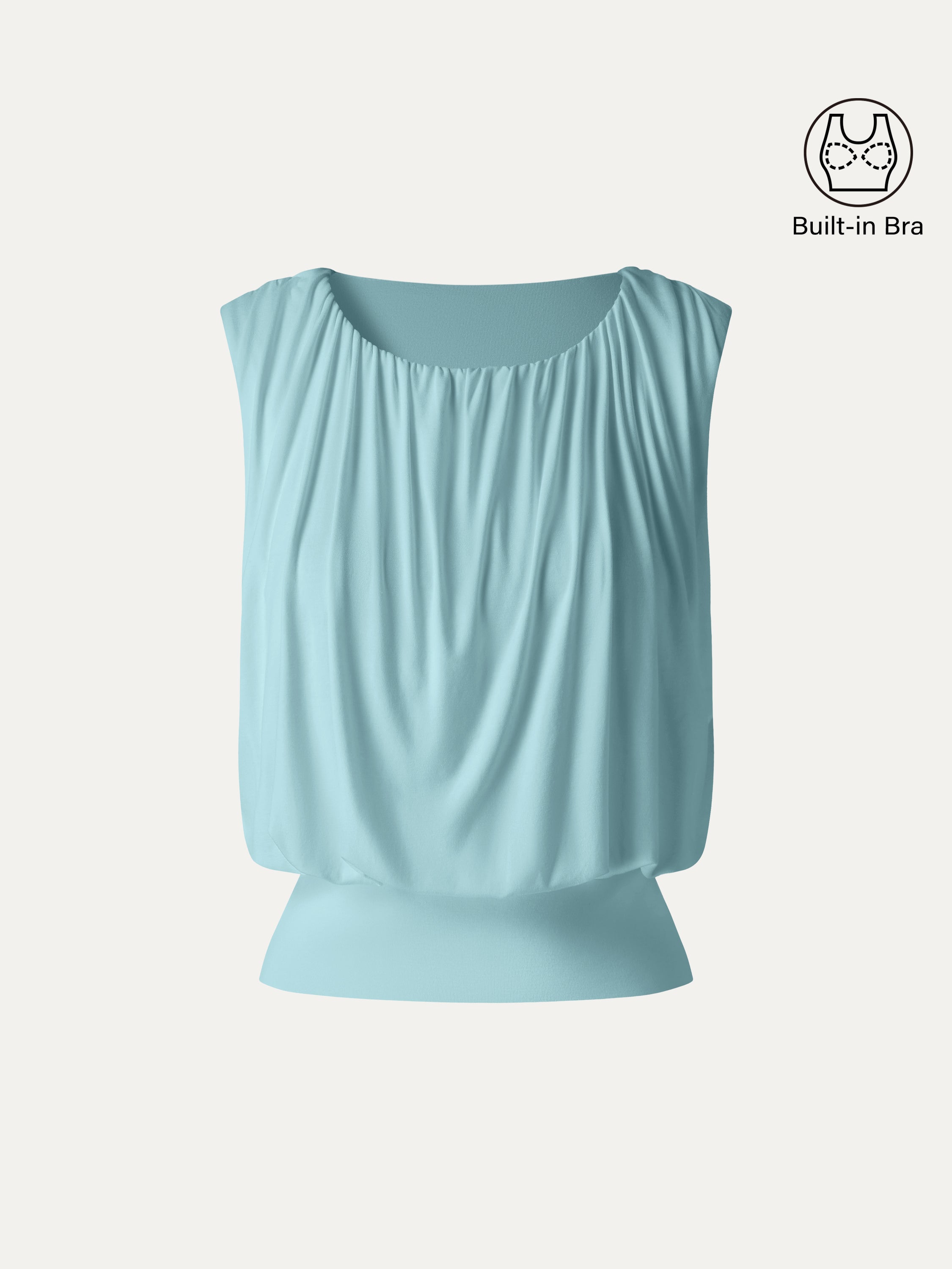 OGLmove Women's Gathered Sleeveless Bra Top