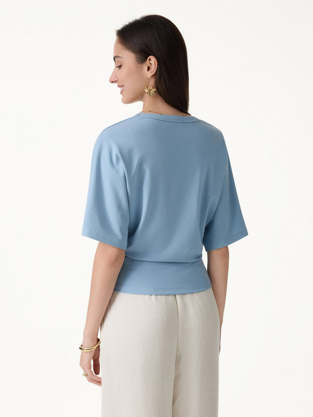 OGLmove V-Neck Waist-Defining Summer Tee